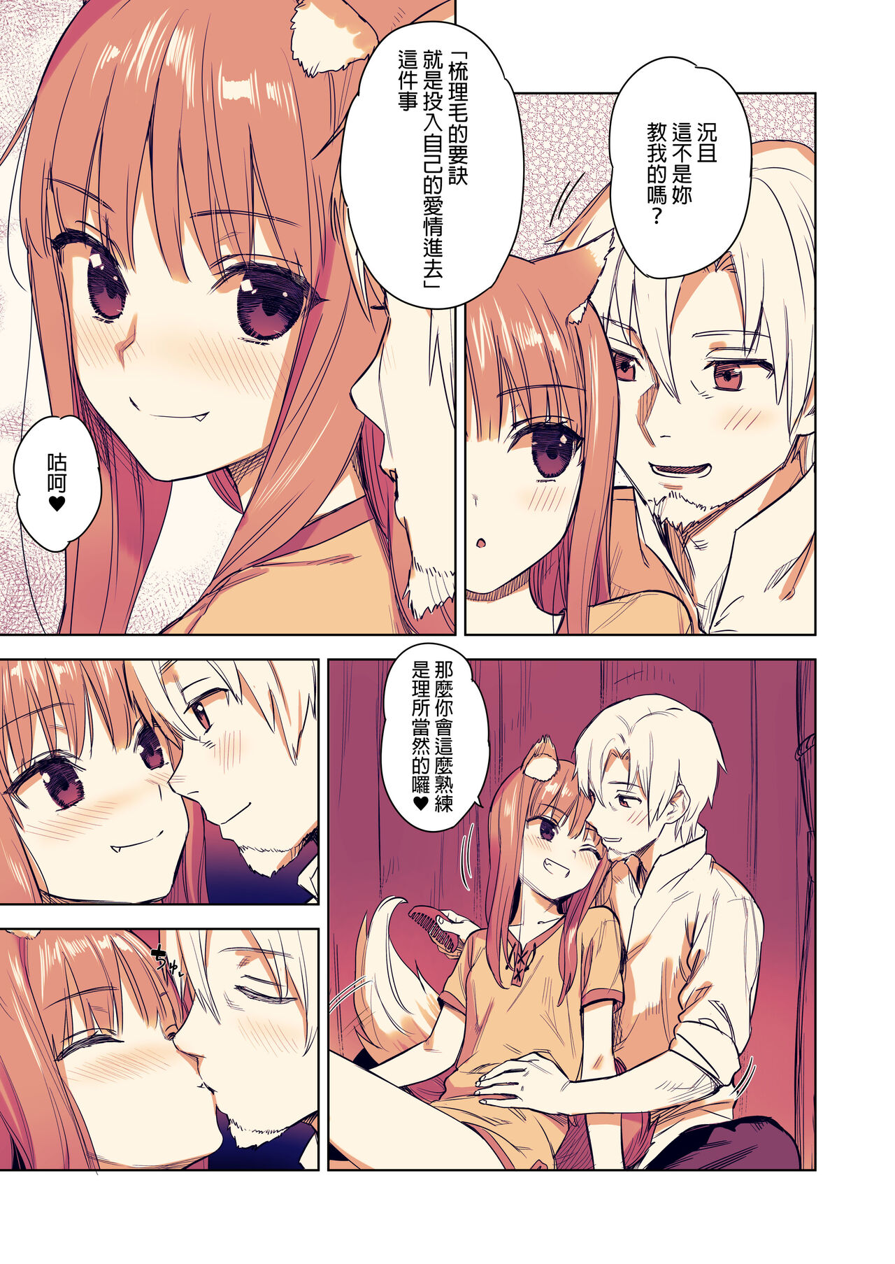 [Ajisaidenden (Kawakami Rokkaku, Takanashi Rei)] Wacchi to Shippori Kezukuroi Hon (Spice and Wolf) [Digital] [Revision] [Chinese] [final個人漢化] [Decensored] image number 4