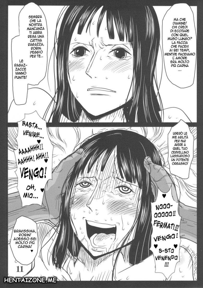 (C78) [8graphica (Yoshitama Ichirou)] Metabolism-OP Kyonyuu Kyoshiri Shoufu Nico Robin no Keshi Taikako| Nico Robin Vuole Venire (One Piece) [Italian] 图片编号 10
