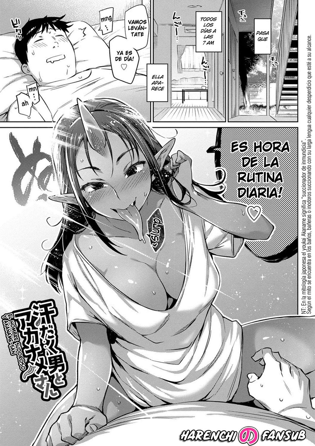 [Mizone] Asedaku Otoko to Akaname-san | El Hombre Sudoroso Y Akaname-san (Bakemono Ecchi) [Spanish] [Harenchi no Fansub] [Decensored] première image