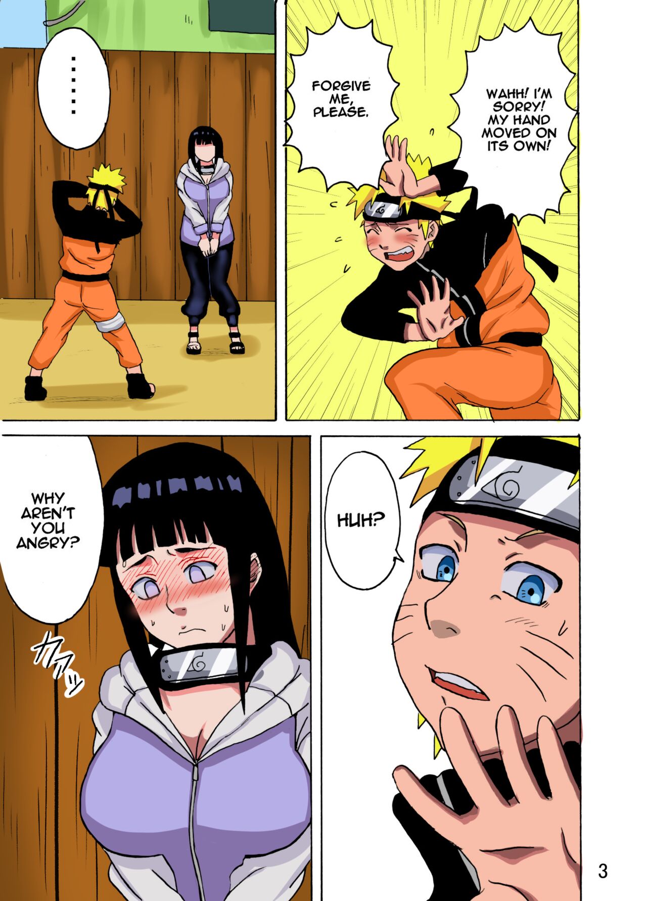[Naruho-dou (Naruhodo)] Hinata Ganbaru! | Hinata Fight! (Naruto) [English] {Doujins.com} [Colorized] [Decensored] [Digital] image number 4