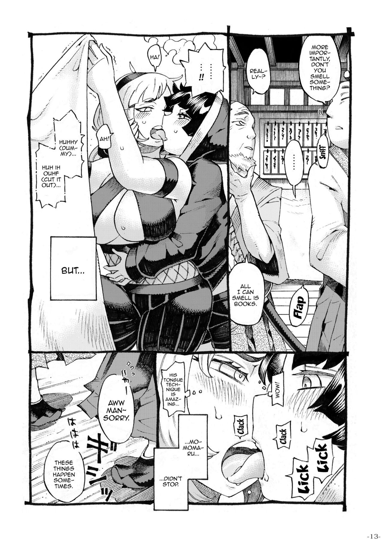 [Naivta (Nishi Yoshiyuki)] Kunoichi wa Deshi to Oshinobi de | A Kunoichi Sneaks Up On Her Disciple [English] {Doujins.com} [Digital] 이미지 번호 12