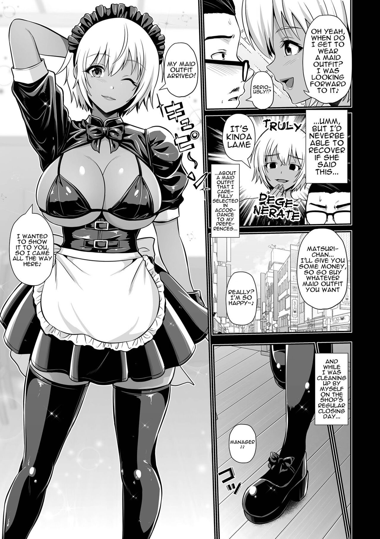 [Toba Yuga] Kuro Gyaru Maid ga Gohoshi Shichau zo ♪ | I'm Going To Fuck a Dark Skinned Gal Maid (COMIC Shigekiteki SQUIRT!! Vol. 27) [English] {Doujins.com} [Digital] numero di immagine  3