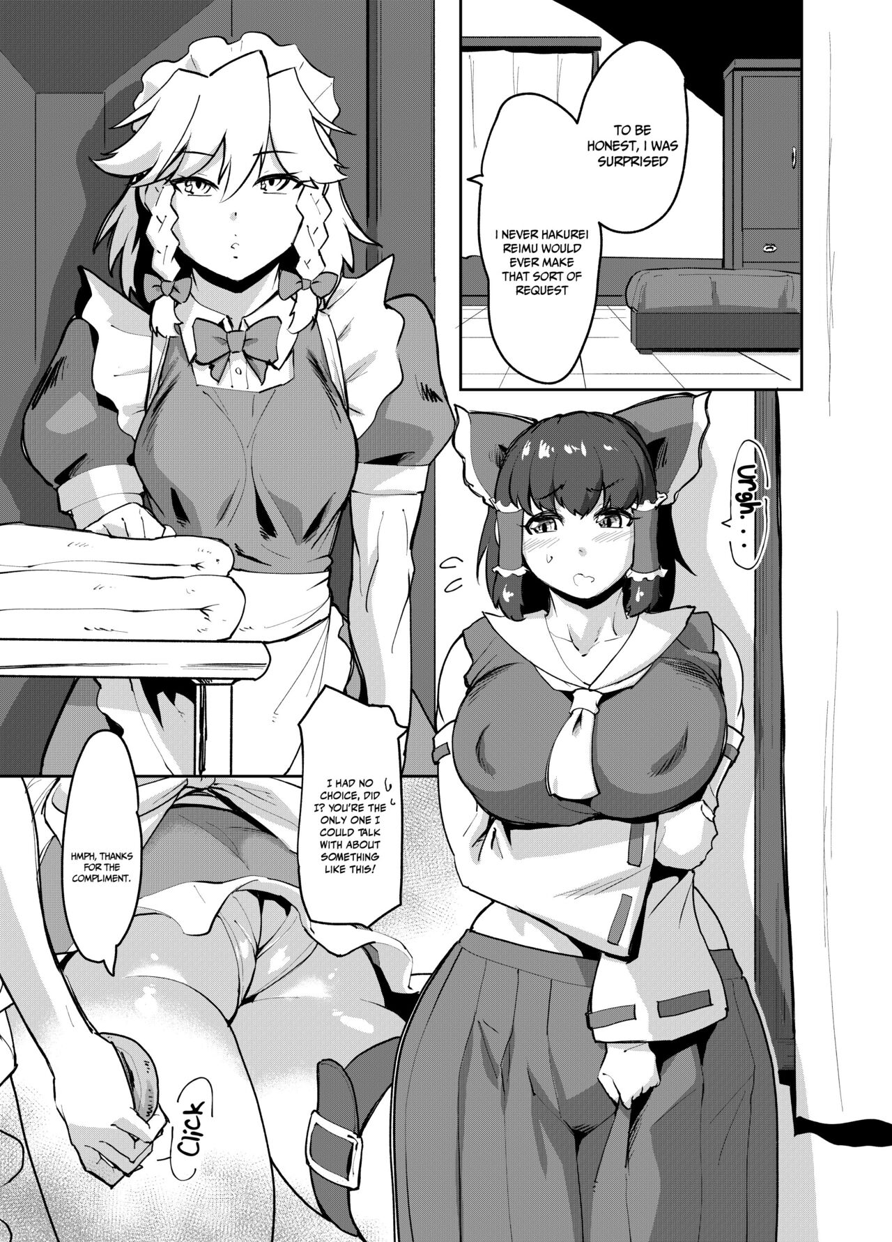 [Sora wa Chimidoro (Sorahachi Midoro)] Reimu to Sakuya no Naisho | The Secret of Reimu and Sakuya (Touhou Project) [English] {Doujins.com} [Digital] изображение № 2