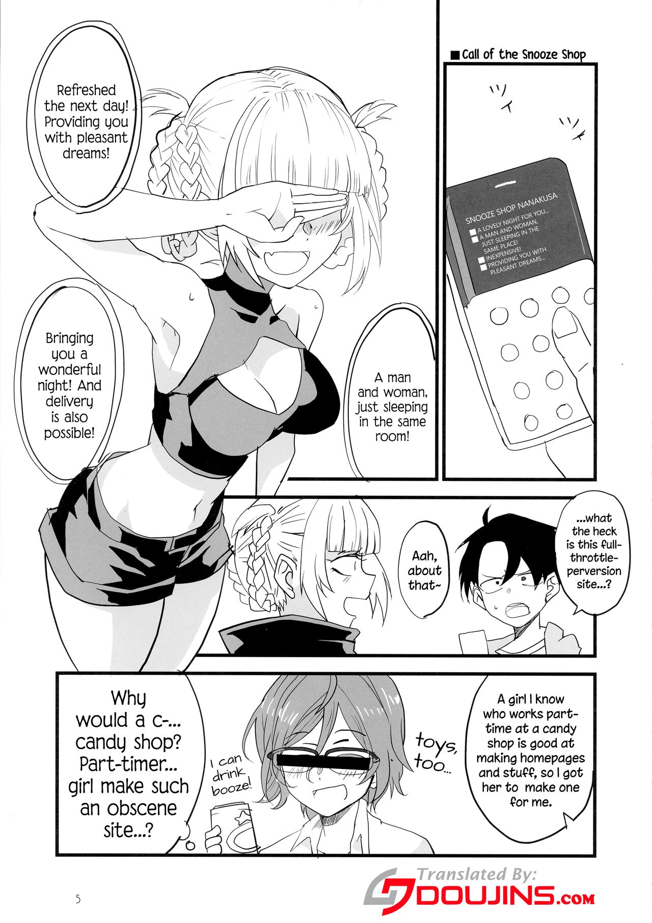 [BlueMage (Aoi Manabu)] Soineya no Uta | Call of the Snooze Shop (Yofukashi no Uta) [English] {Doujins.com} image number 5