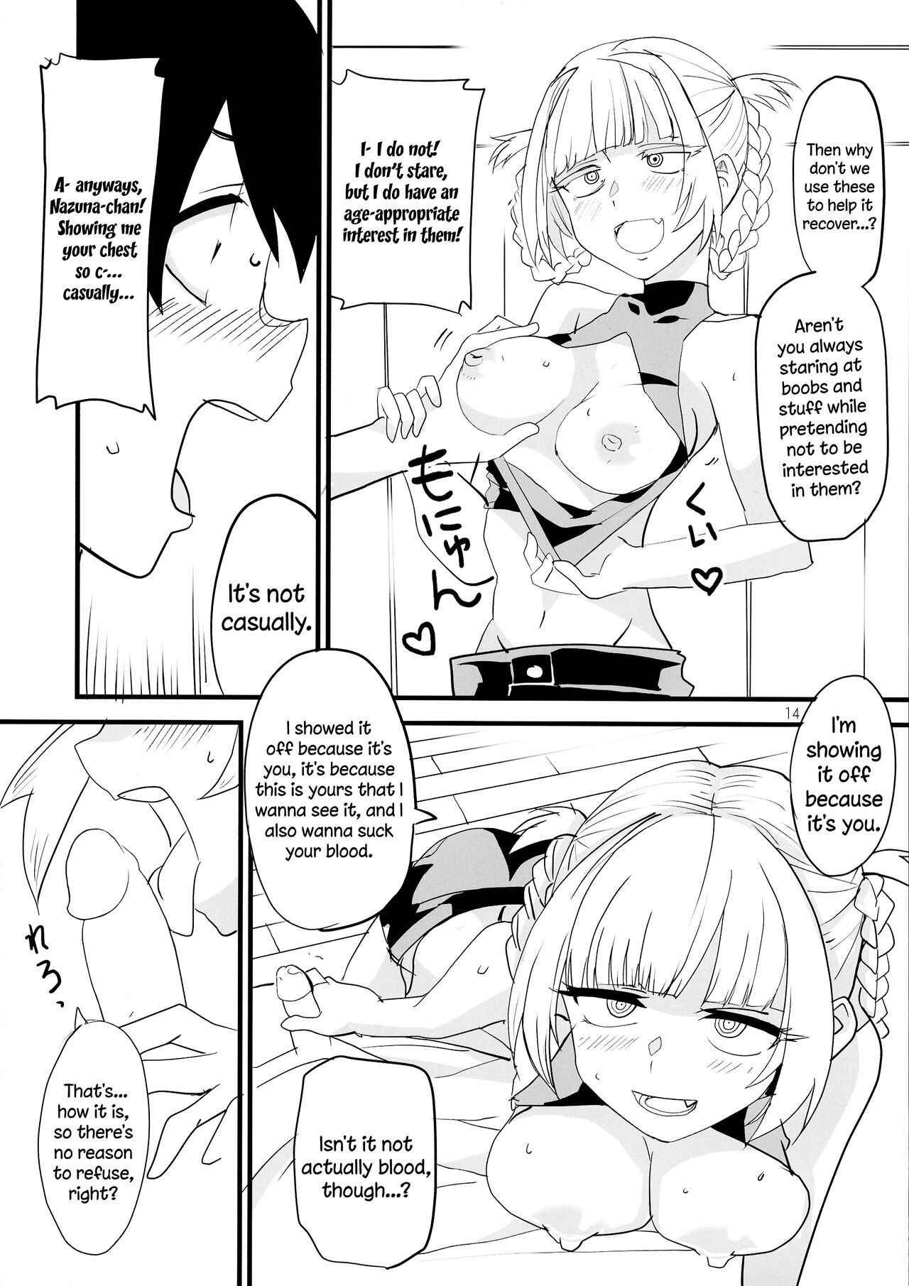 [BlueMage (Aoi Manabu)] Soineya no Uta | Call of the Snooze Shop (Yofukashi no Uta) [English] {Doujins.com} image number 14