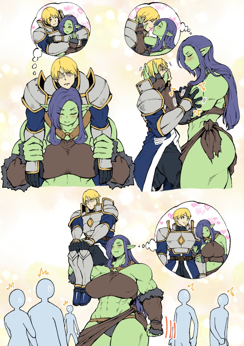 [Kyabosean] The Female Orc and Male Knight & Other Histories. {Hentaku!} image number 4
