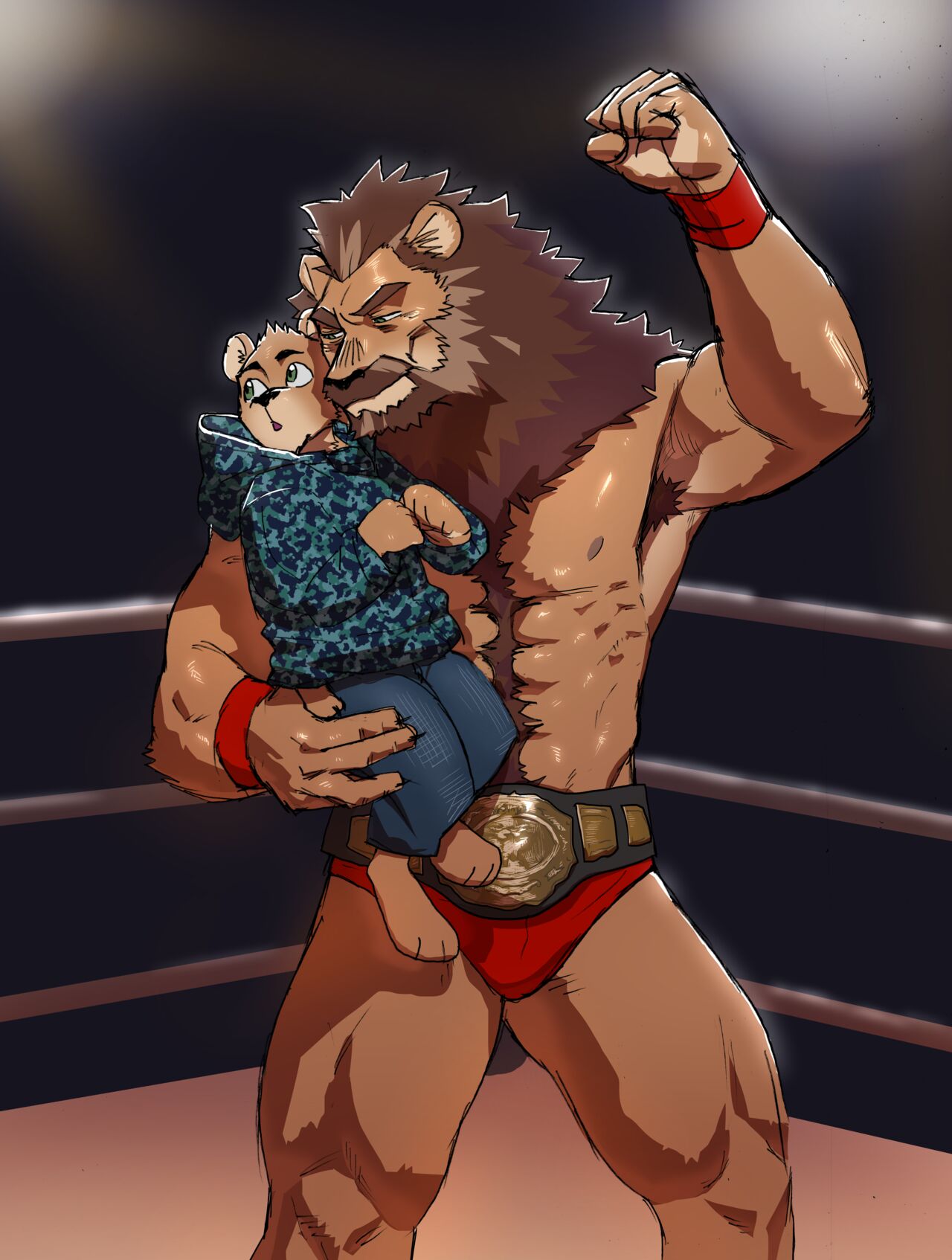 [Nomifuki] Bear Hug Battle (Vol. 1) - BlackSun's Story【夜狗个人汉化】 图片编号 4