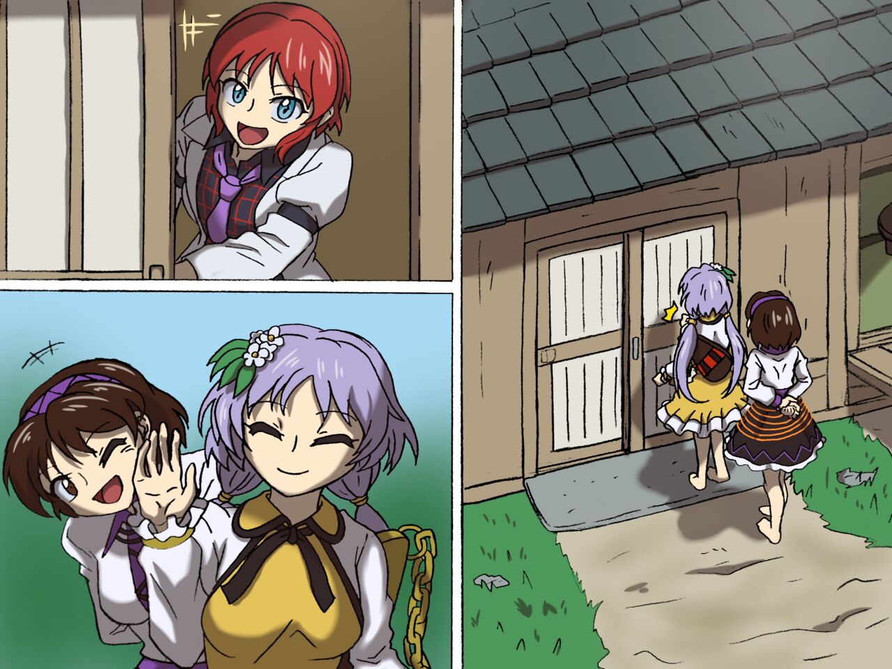 [平らvalley][Skeb]九十九姉妹と雷鼓の受難 (東方Project) изображение № 1