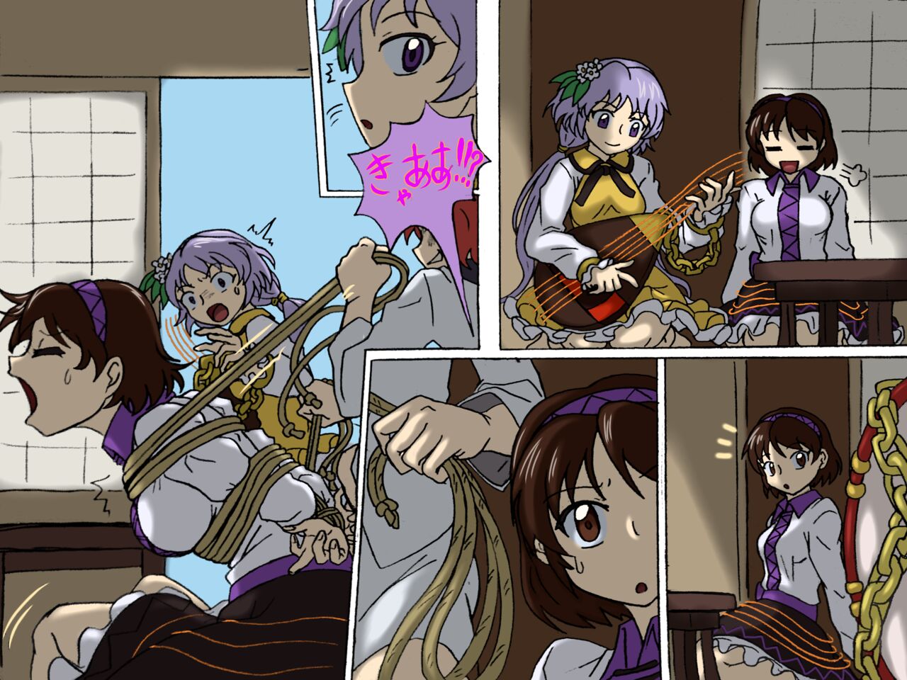 [平らvalley][Skeb]九十九姉妹と雷鼓の受難 (東方Project) изображение № 2