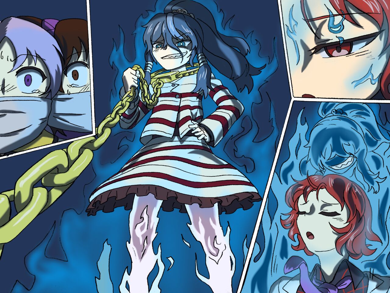 [平らvalley][Skeb]九十九姉妹と雷鼓の受難 (東方Project) изображение № 6