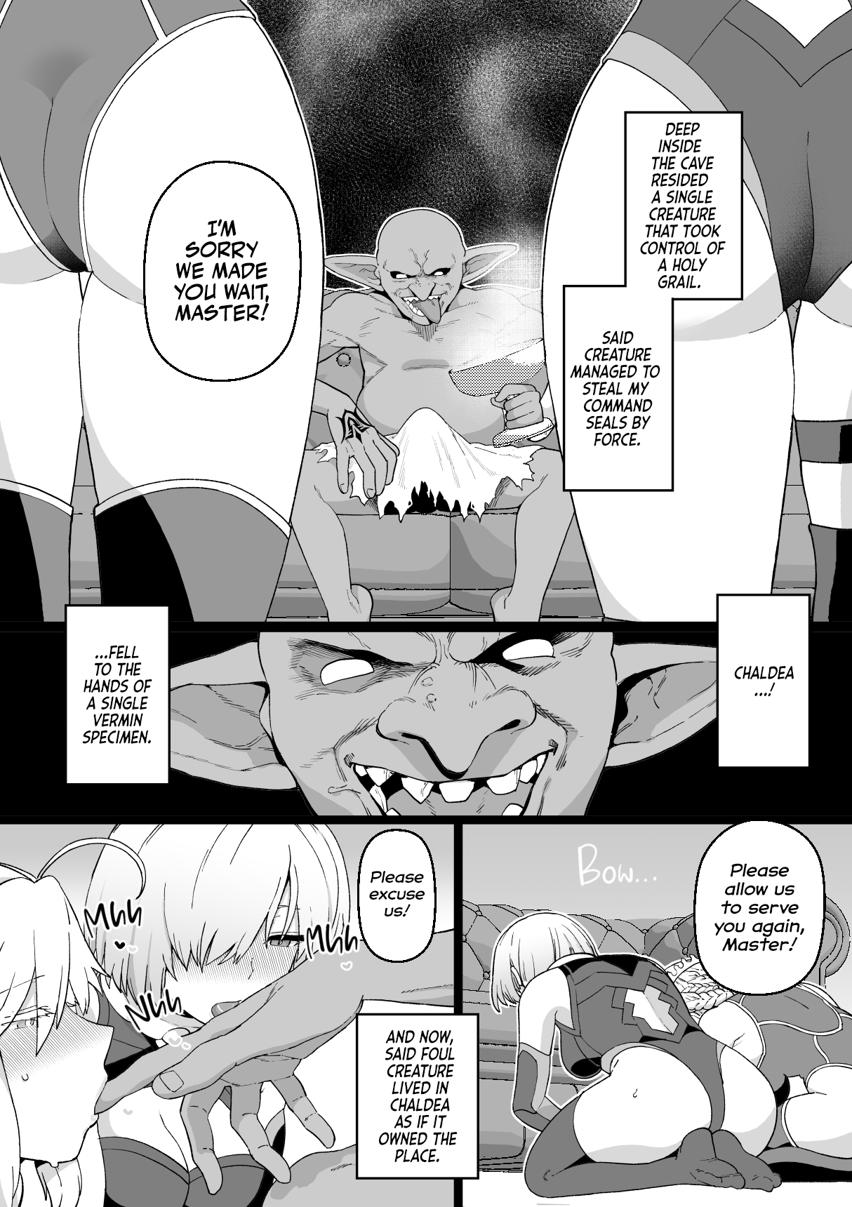 [Mo] Artoria to Mash, Goblin Kan Manga (Fate/Grand Order) | Artoria and Mashu Violated by a Goblin! [English] [Team Rabu2] imagen número 2