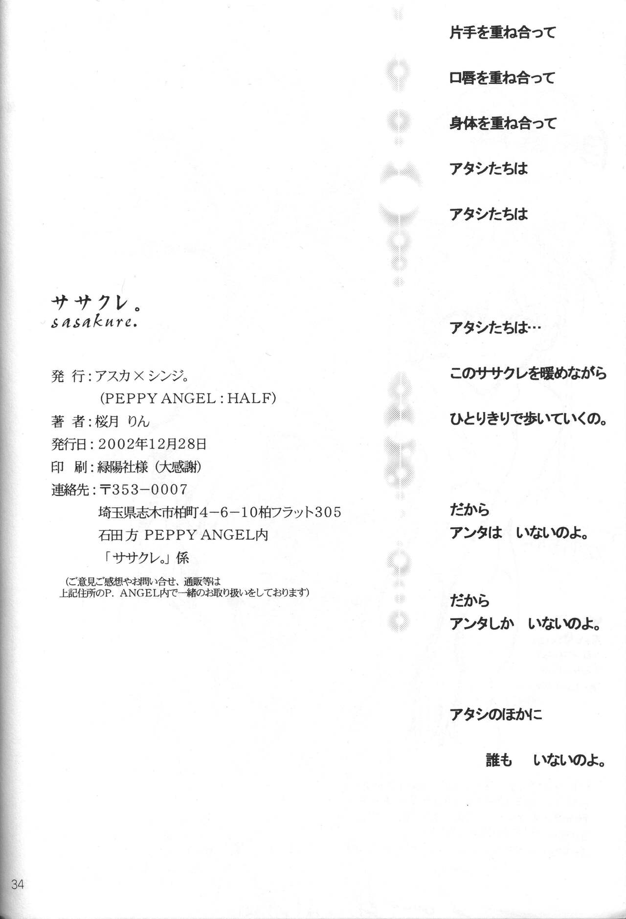 (C63) [PEPPY ANGEL:HALF (Sakuratsuki Rin)] Sasakure. (Neon Genesis Evangelion) image number 37