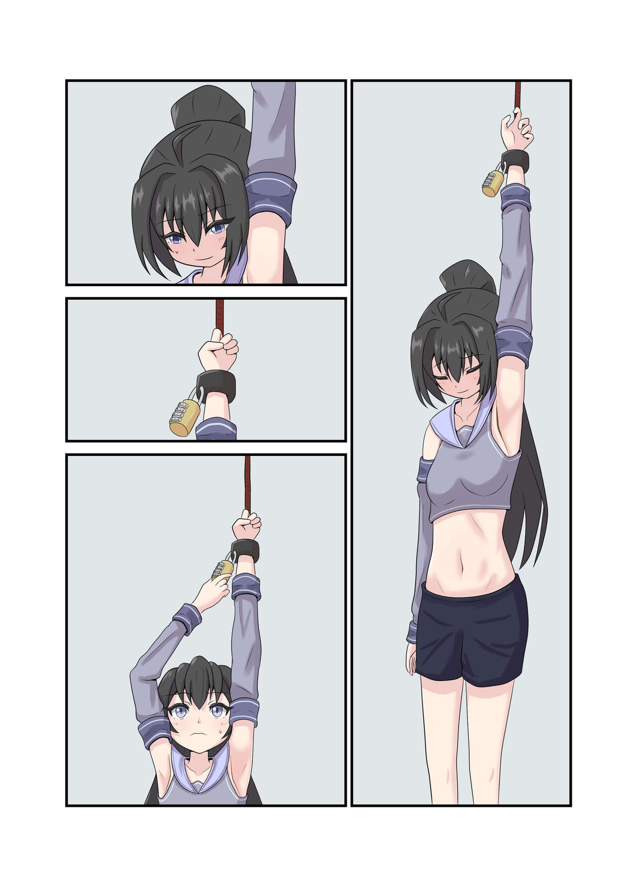 [GreenWeedA no Kousakushitsu] Aete katate dake kousoku shi te ku suguri de bougai suru manga изображение № 15