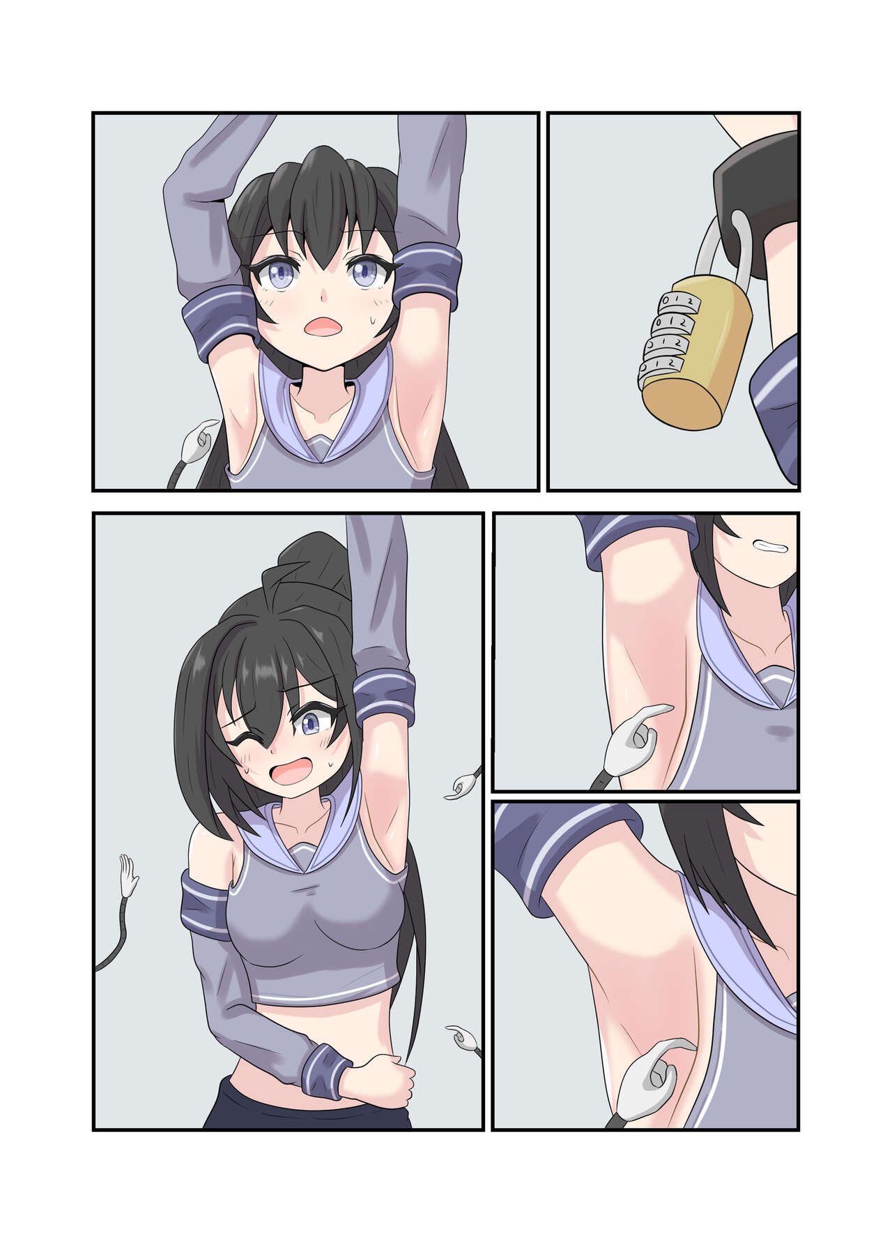 [GreenWeedA no Kousakushitsu] Aete katate dake kousoku shi te ku suguri de bougai suru manga изображение № 16