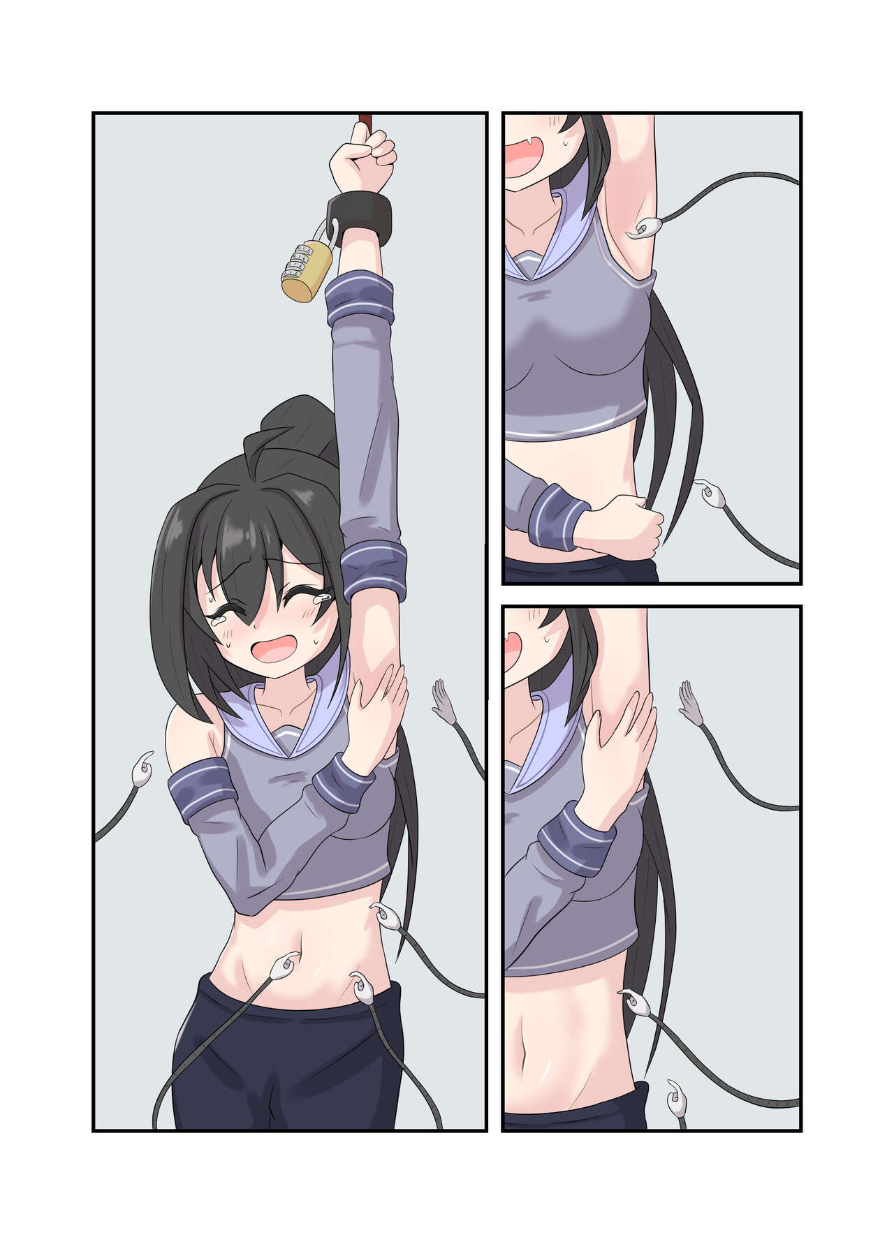 [GreenWeedA no Kousakushitsu] Aete katate dake kousoku shi te ku suguri de bougai suru manga изображение № 17