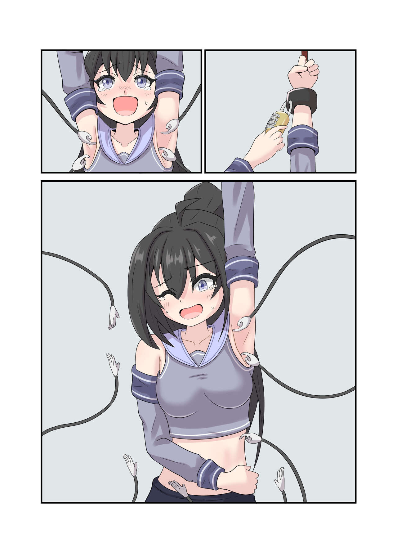 [GreenWeedA no Kousakushitsu] Aete katate dake kousoku shi te ku suguri de bougai suru manga изображение № 19