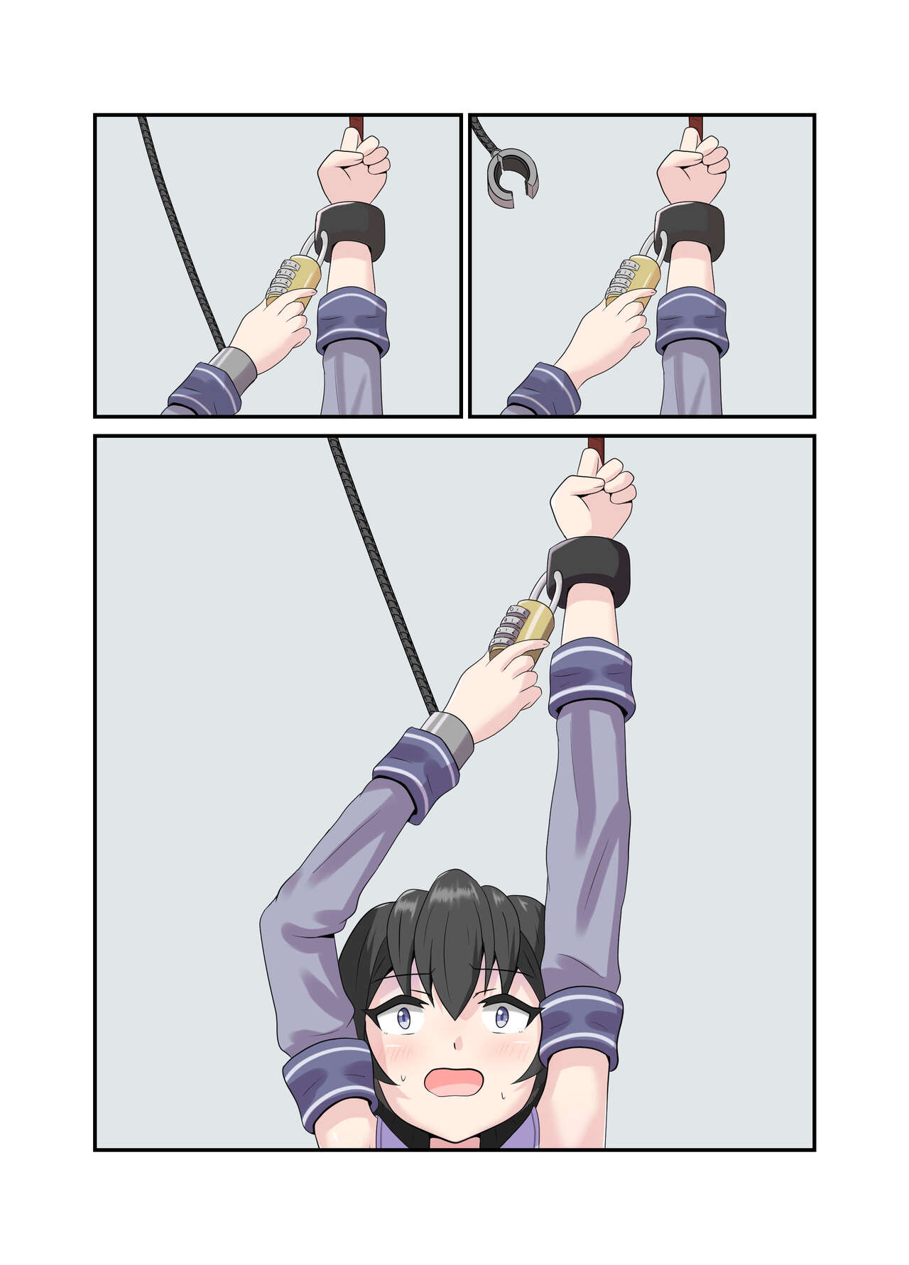 [GreenWeedA no Kousakushitsu] Aete katate dake kousoku shi te ku suguri de bougai suru manga изображение № 22