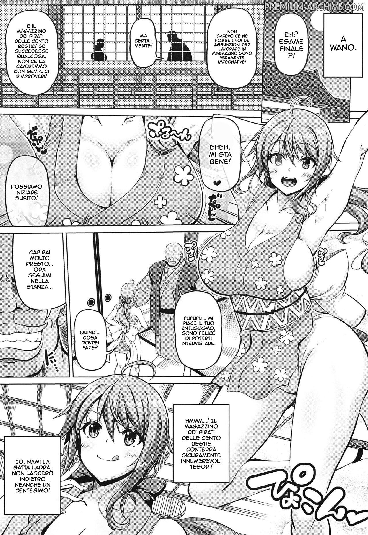 [BRAVE HEART petit (KOJIROU!)] Kaizoku kyonyuu Wa | La Piratessa Tettona con Vestiti Giapponesi (One Piece) [Italian] Bildnummer 2