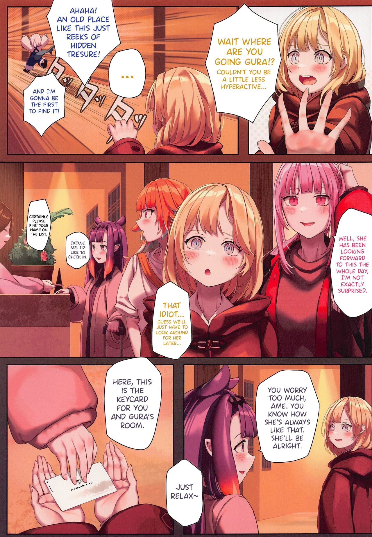 [Kuwaiya (Biu (Mitsu))] AmeSame Onsen Ryokou no Iroiro | The Many Happenings of AmeSame's Hot Spring Trip (Watson Amelia, Gawr Gura) [English] 图片编号 4