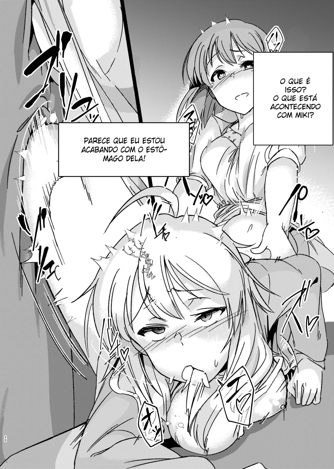 (C91) [Suimitsutou Koubou (Momo no Suidousui)] Yuki Chinpo - Futanari Yukiho to Neteta Miki (THE iDOLM@STER) [Portuguese-BR] image number 19