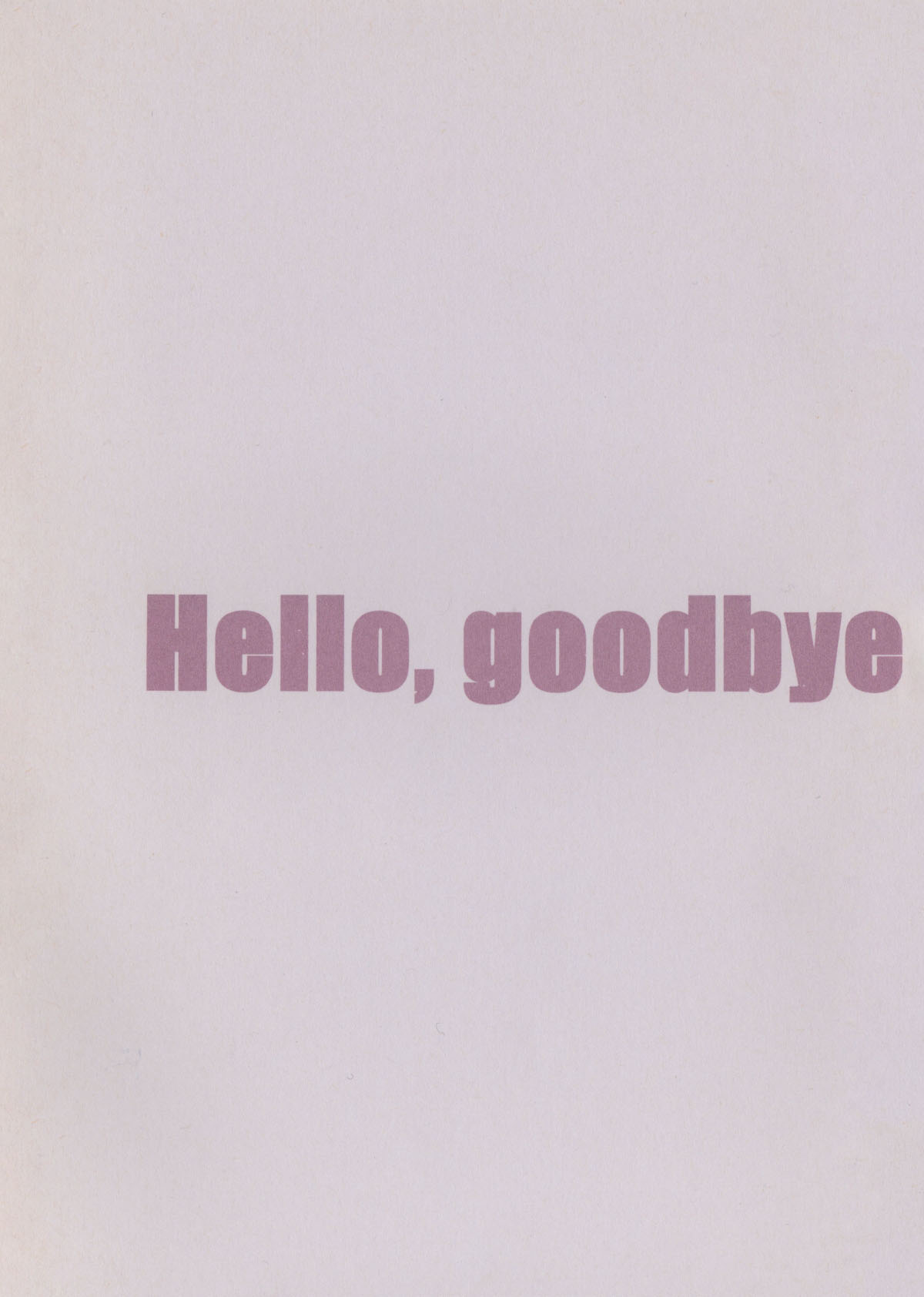 [Negishi Machiko (Tamago Club Hiyoko Club)] Hello, Goodbye [ENG] numero di immagine  1