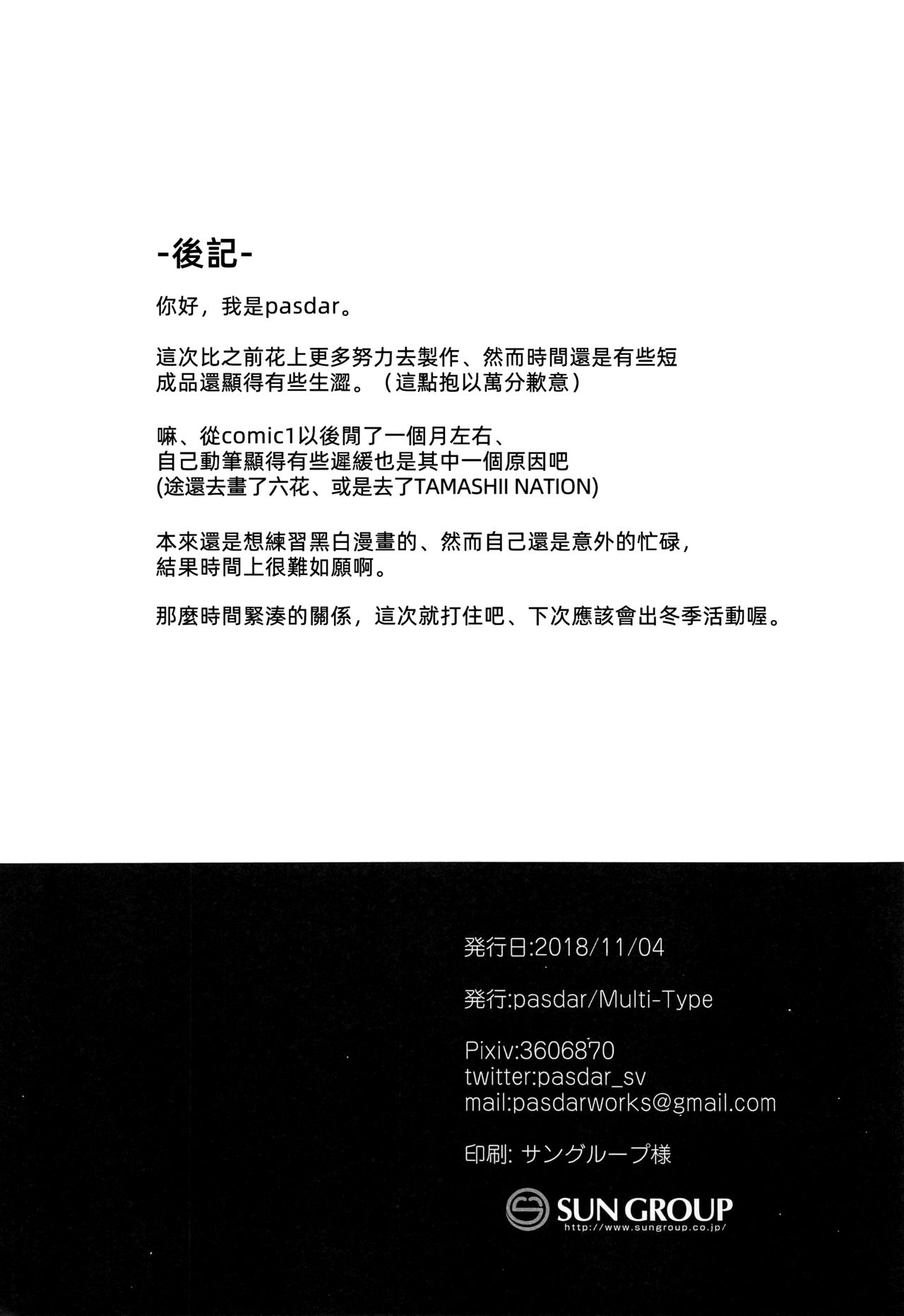 (SC2018 Autumn) [Multi-Type (pasdar)] Sabotta Gozen wa... [Chinese] [冊語草堂] 20eme image