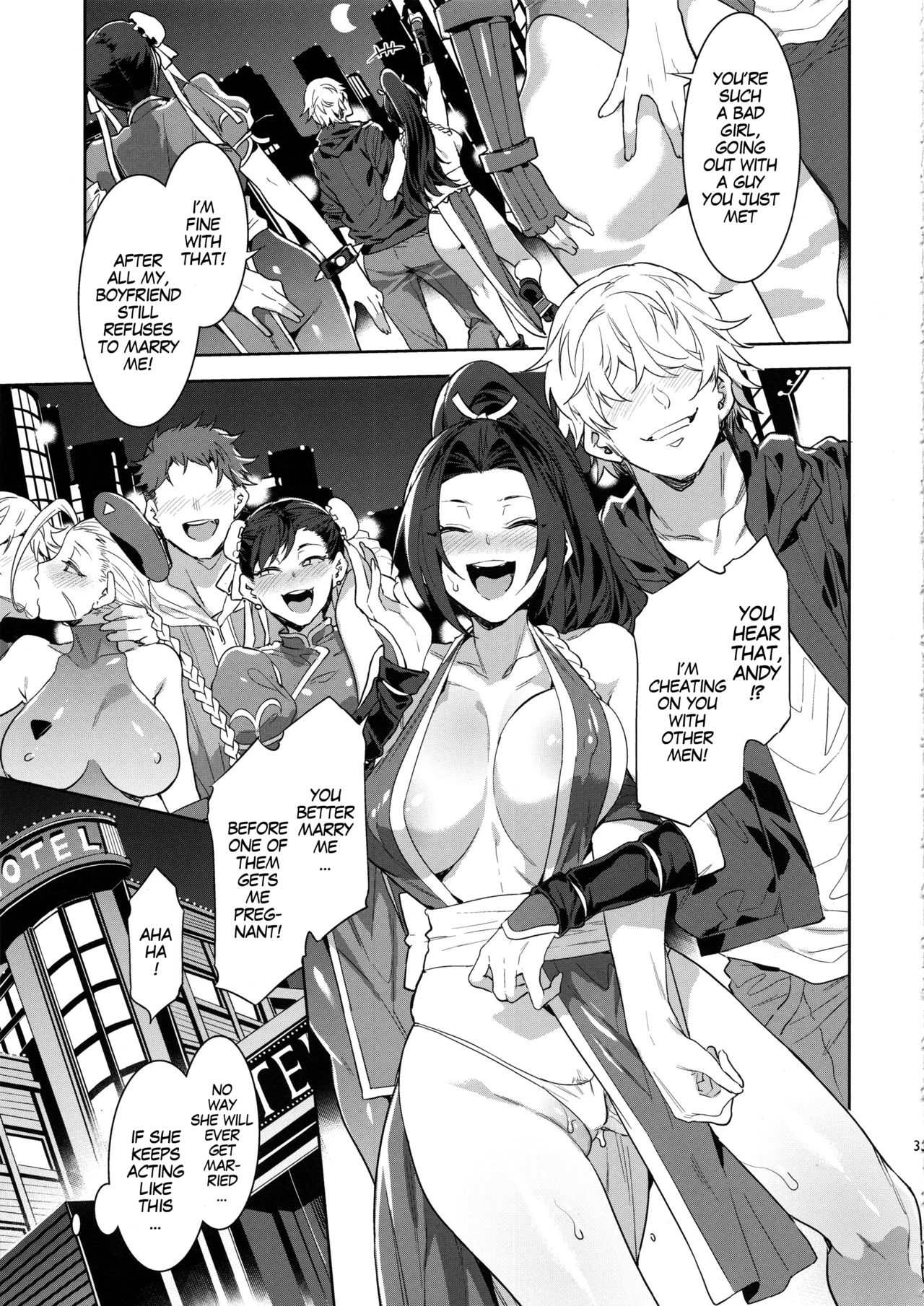 (C96) [Alice no Takarabako (Mizuryu Kei)] Kakutou Musume Yarimoku Goukon | Casual Sex Party With Fighting Game Gals (King of Fighters, Street Fighter) [English] [MegaFagget] изображение № 32