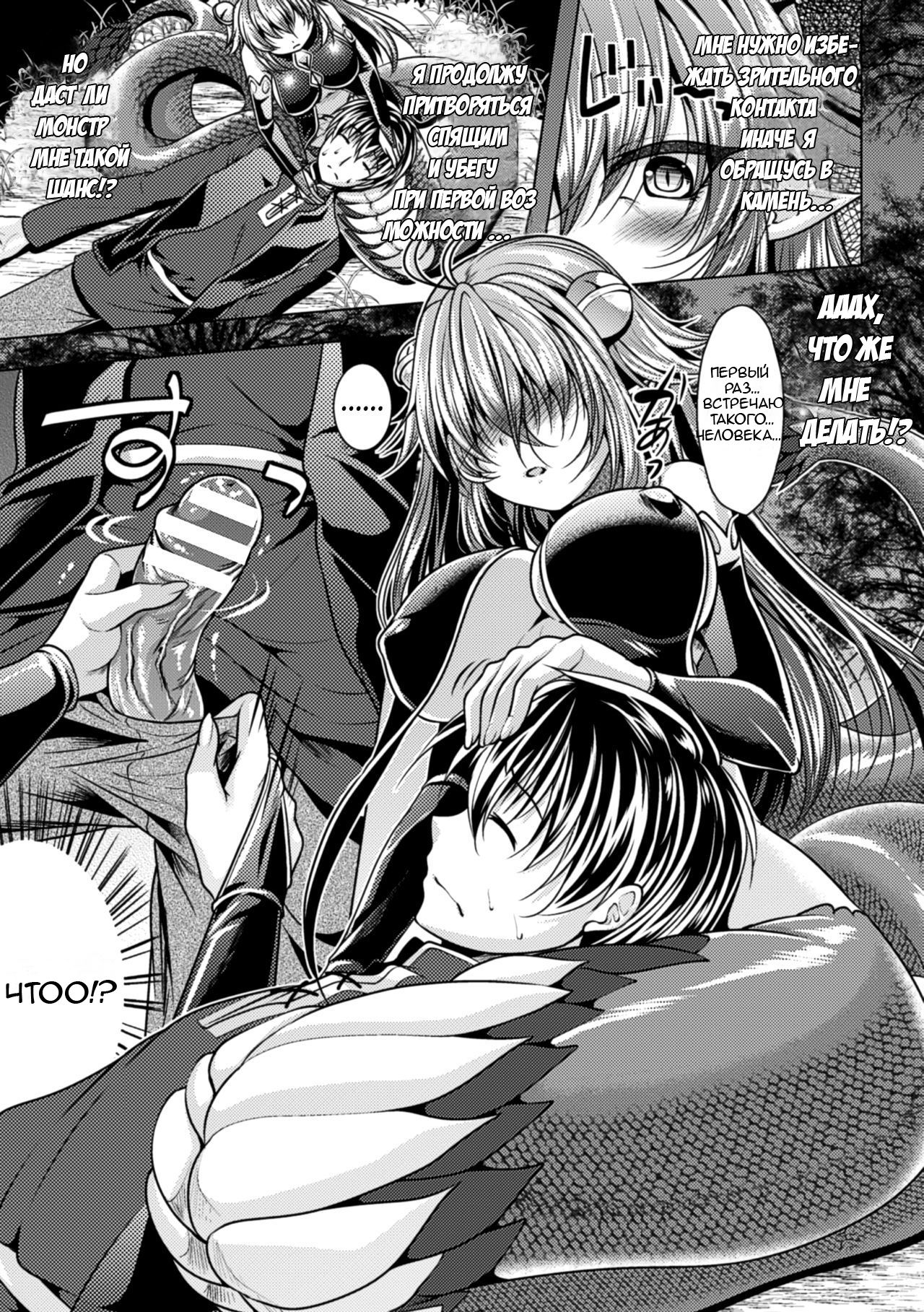 [Matsunami Rumi] Uchiki na Kanojo wa Basilisk | Эта робкая девушка - Василиск (2D Comic Magazine Monster Musume ni Okasaretai! Vol. 2) [Russian] [Digital] 图片编号 3