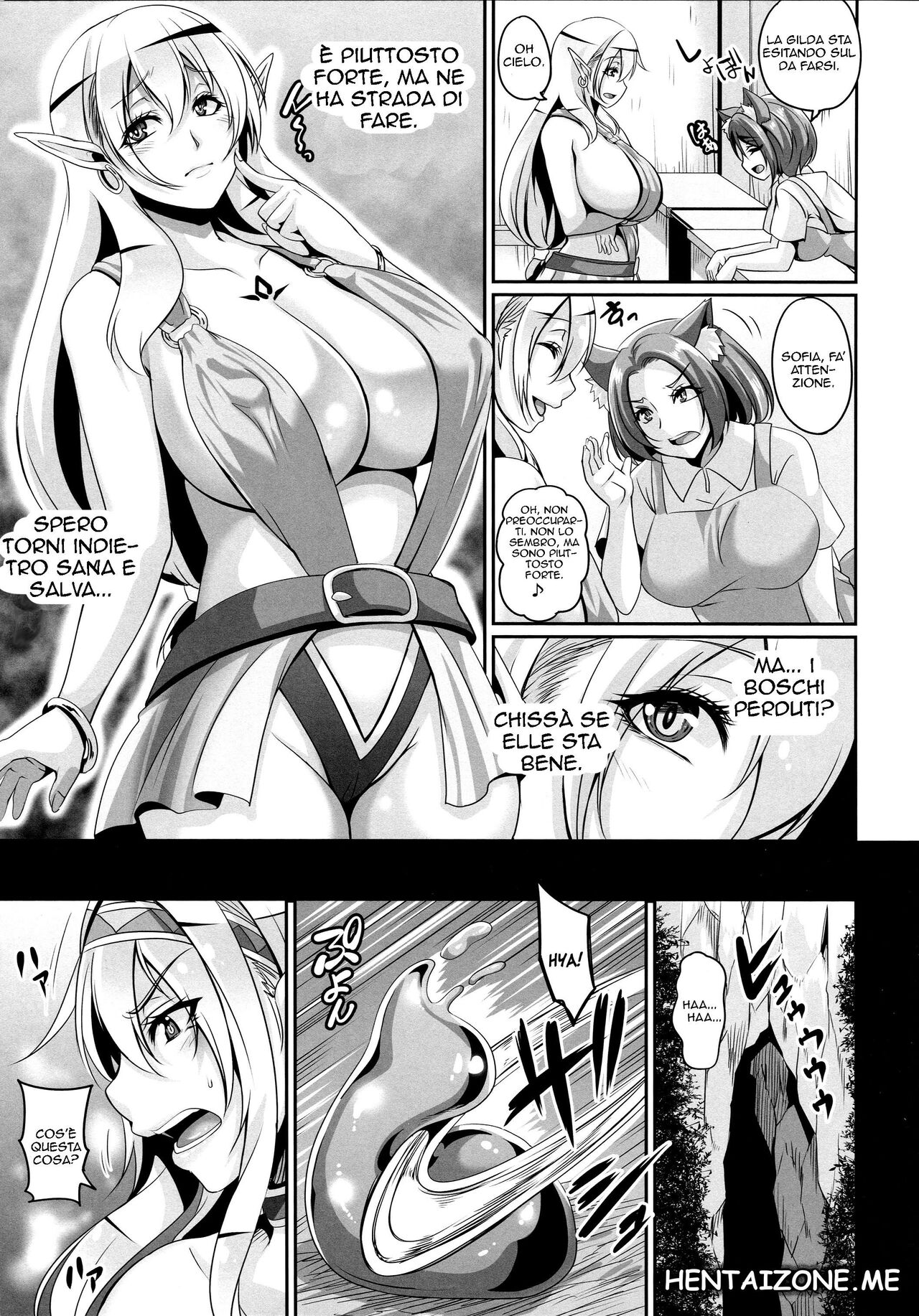 (C89) [Tiramisu Tart (Kazuhiro)] Inran Elf Musume to Slime | La Grotta del Piacere [Italian] imagen número 6