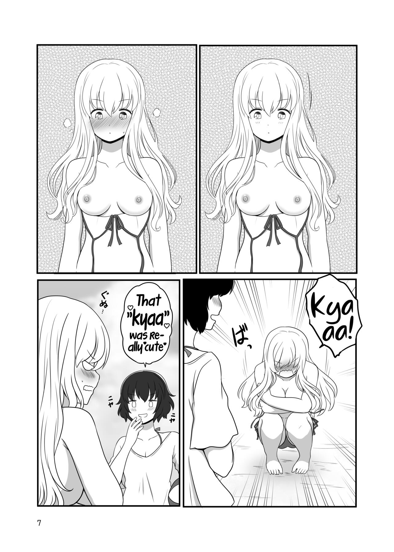 [Kurosawa Karura] A yuri couple does exhibitionism at the beach [English] image number 6