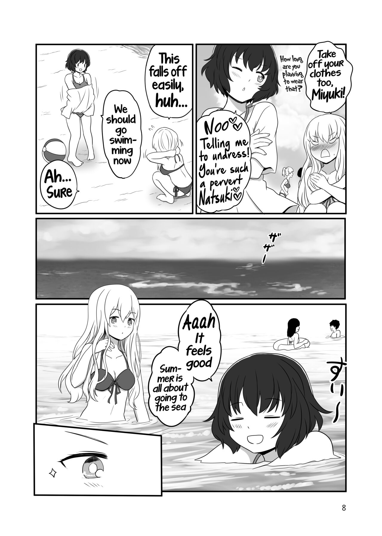 [Kurosawa Karura] A yuri couple does exhibitionism at the beach [English] image number 7