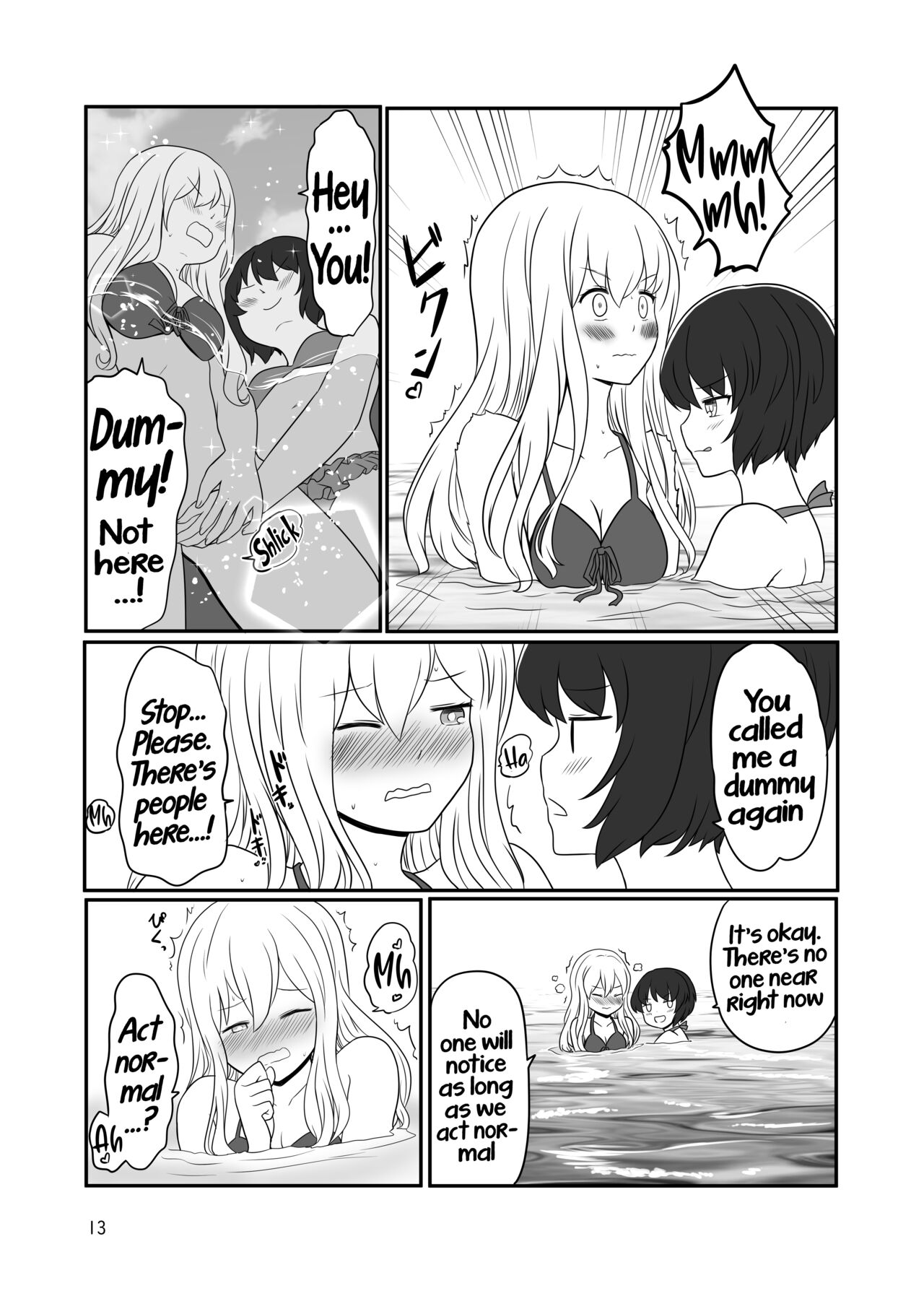 [Kurosawa Karura] A yuri couple does exhibitionism at the beach [English] image number 12