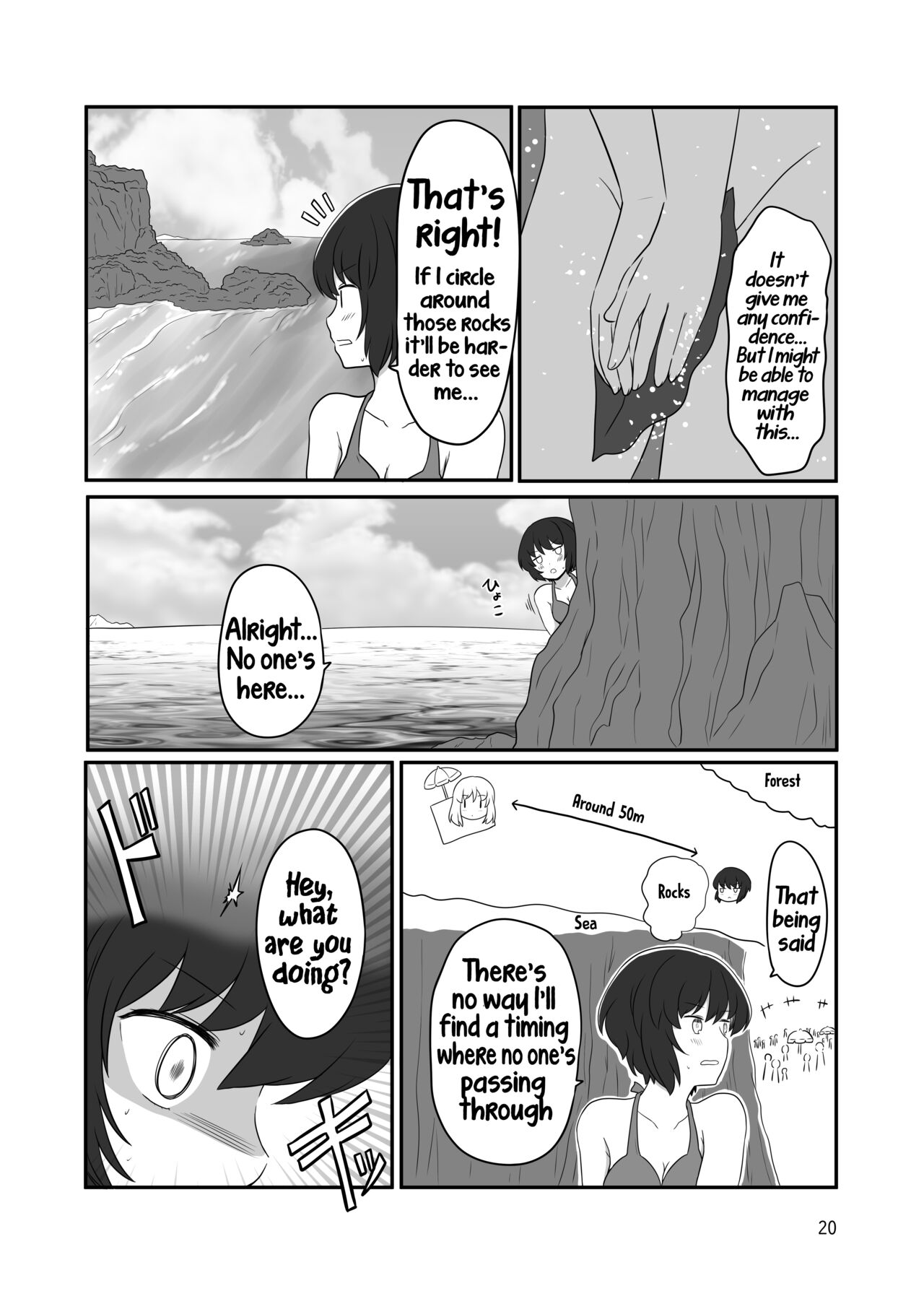 [Kurosawa Karura] A yuri couple does exhibitionism at the beach [English] image number 19