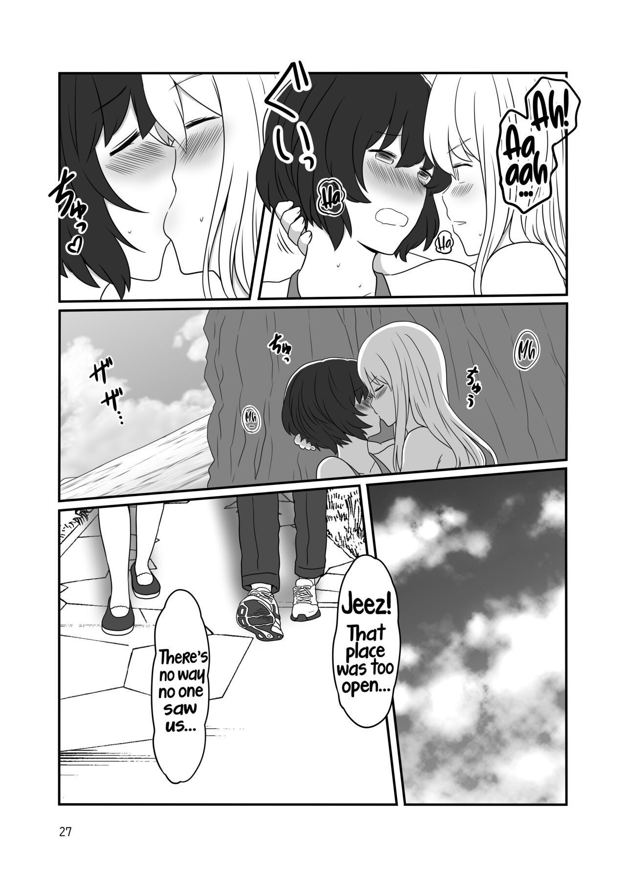 [Kurosawa Karura] A yuri couple does exhibitionism at the beach [English] image number 26