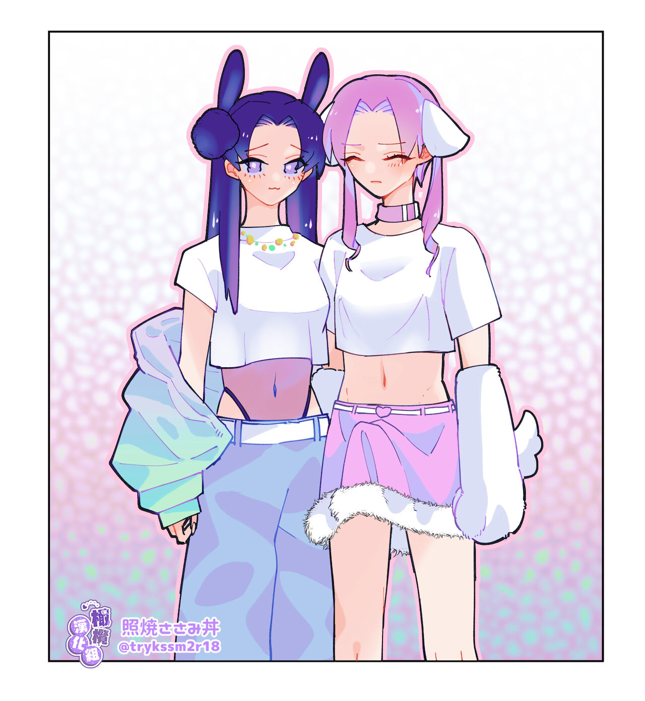 [Teriyakisasami donburi/ teriyaki sasa mi donburi] pinkuburūkarāmini manga + karāirasuto 4-mai｜粉色与蓝色与青的相遇[中文] [橄榄汉化组] 图片编号 16