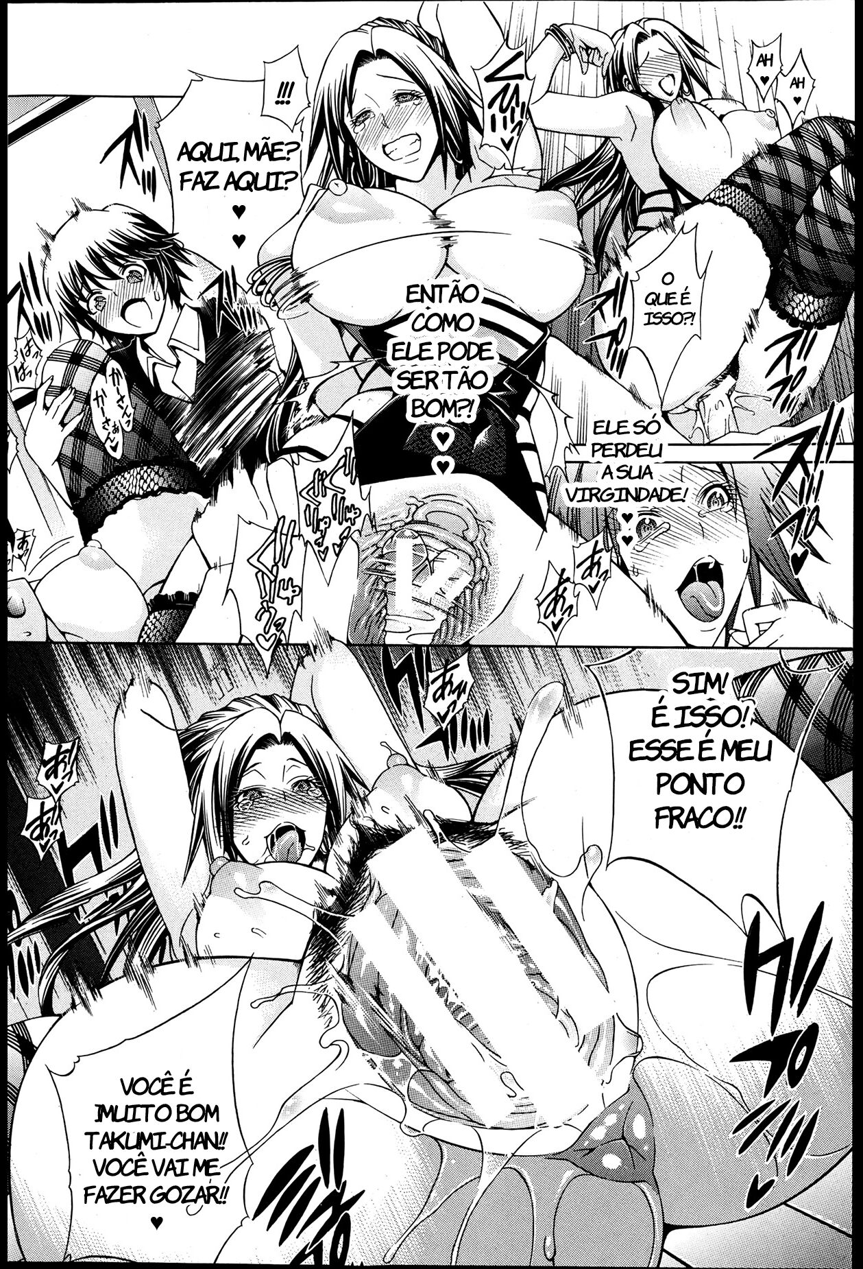 [Aoyama Akira] Kaasan ga Moto Yariman Bitch de Boku no Teisou wo Neratte Iru (COMIC MILF 2013-06) [Portuguese-BR] image number 28