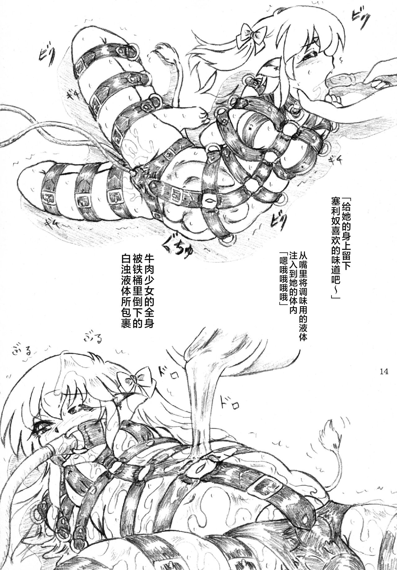 (C88) [Sumomo Dou (Sumomo EX)] Gyuuniku Shoujo to Esagakari to Ojou-sama [Chinese] [不咕鸟汉化组] imagen número 13