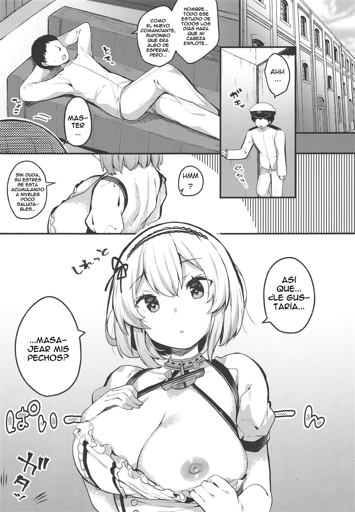 (COMIC1☆15) [mocha*2popcorn (Kibii Mocha)] Otoko o Tateru Iyashi no Maid-sama | La calmada sirvienta establece un hombre (Azur Lane) [Spanish] [HentaIsLife Scans] изображение № 3