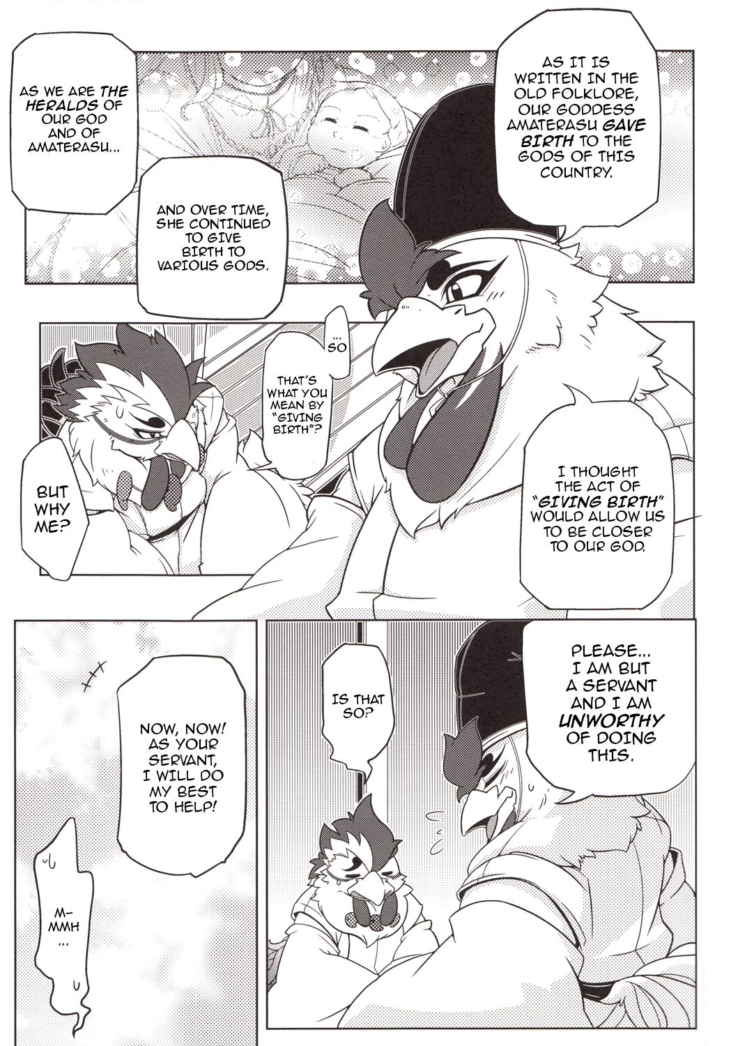 (Kemoket 2) [Mercuro (Ri Suou)] Choukei + Keiran | Morning Hen + Hen's Egg (Gingitsune) [English] (neural network uncesnored) 图片编号 8
