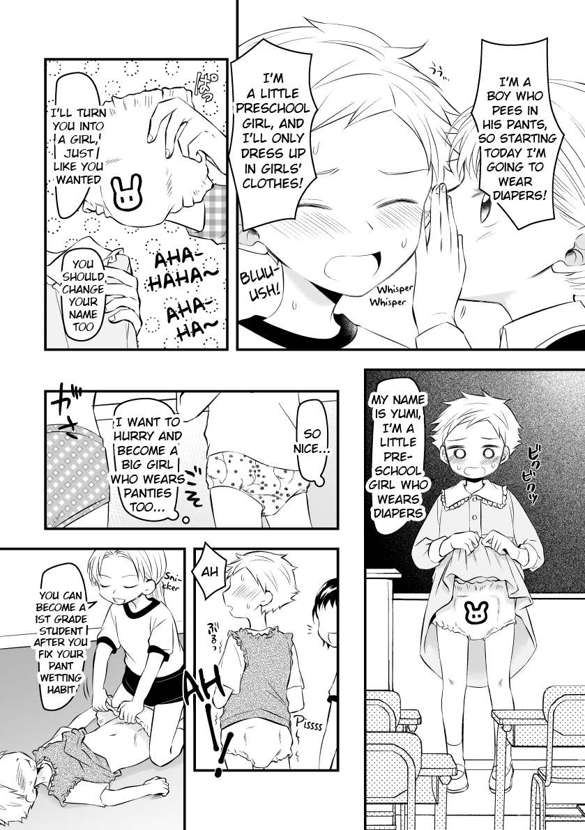 [Hirota Shimaguni] Joshi kara Danshi Toilet ni Ikasete Moraezu Omorashi Shichau | Girls Wouldn't Let Me Use the Boys Toilet So I Wet My Pants [English] {Chin²} image number 6