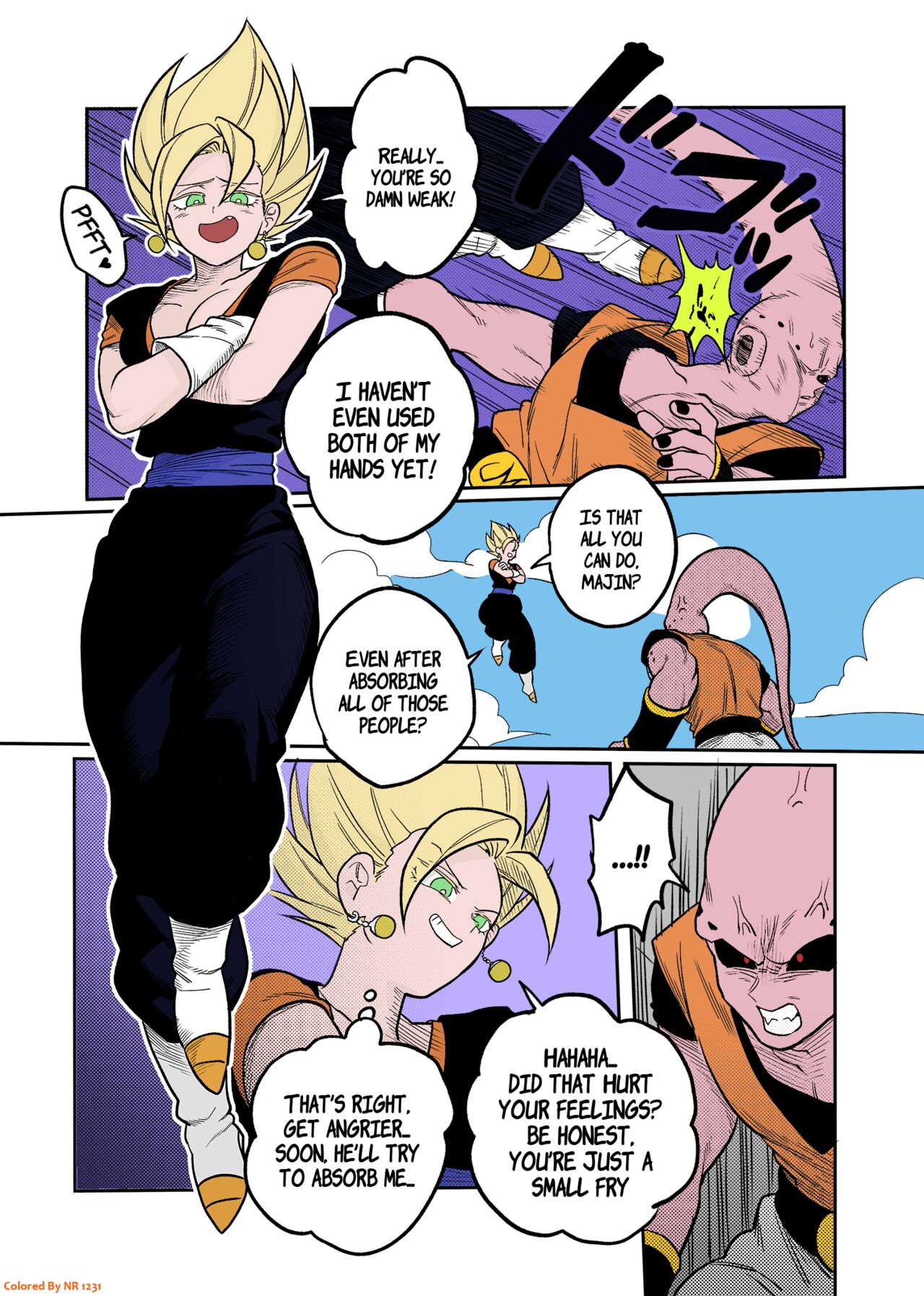 [Fuka] Tada no Zako Majin na no ni... | You're Just a Small Fry Majin... (Dragon Ball Z) [English] [biggiedickie] [Colorized] 图片编号 3