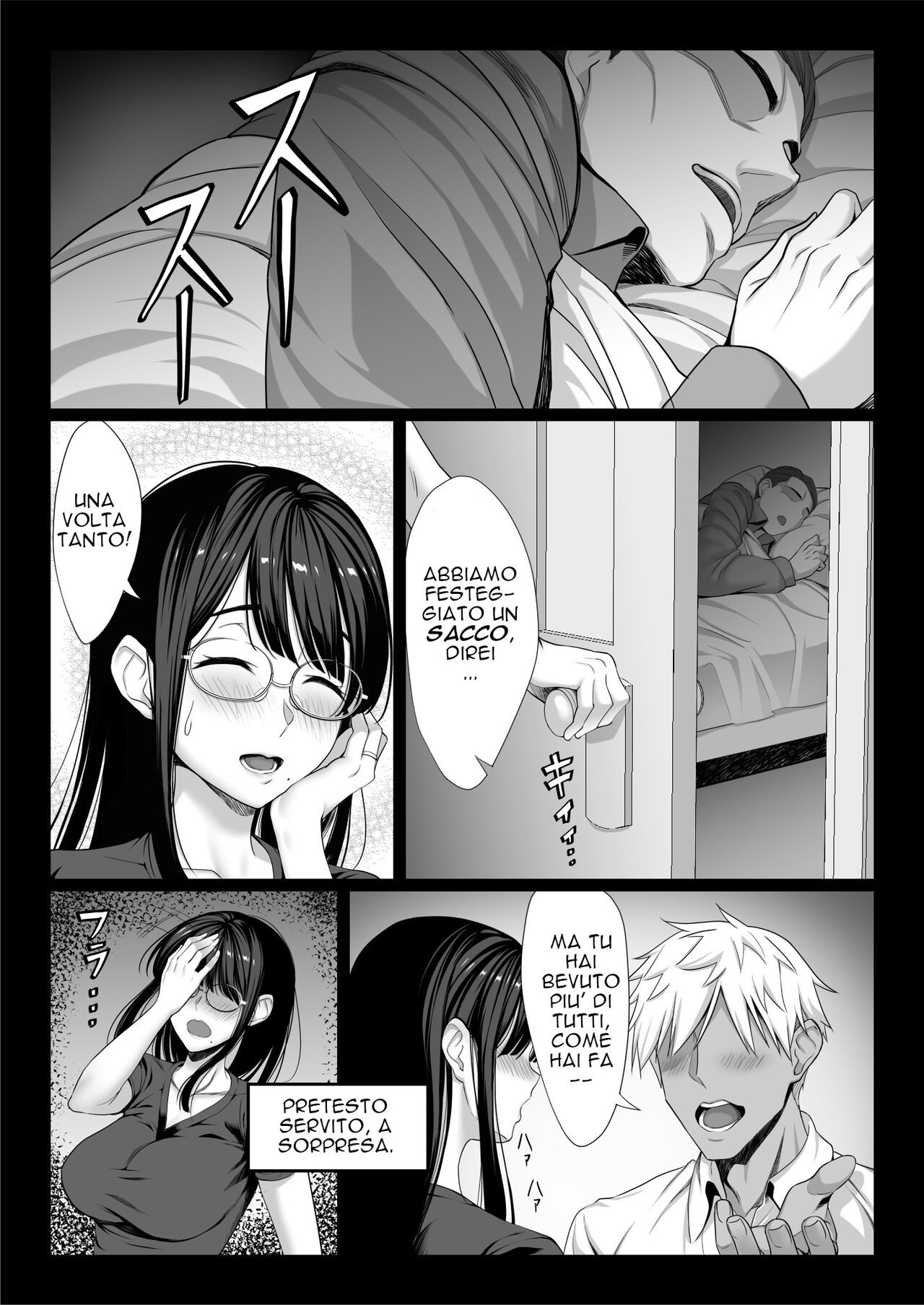 [Chinpan-bu (Chinpan)] Jimi na Hitozuma ga Toshishita Chinpo de Mazo Ochi suru Hanashi [Italian] 图片编号 3