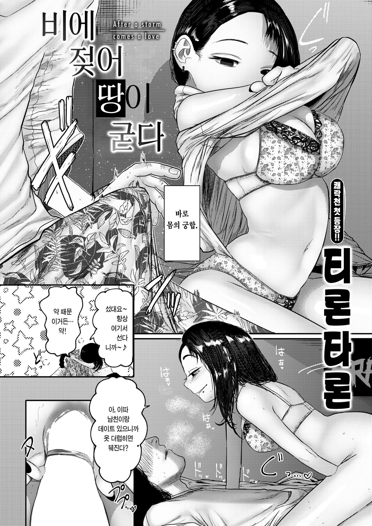 [Tearontaron] Ame ni Furarete Ji Katamaru - After a storm comes a love | 비에 젖어 땅이 굳다 (COMIC Kairakuten 2023-06) [Korean] [Team Edge] [Digital] image number 4