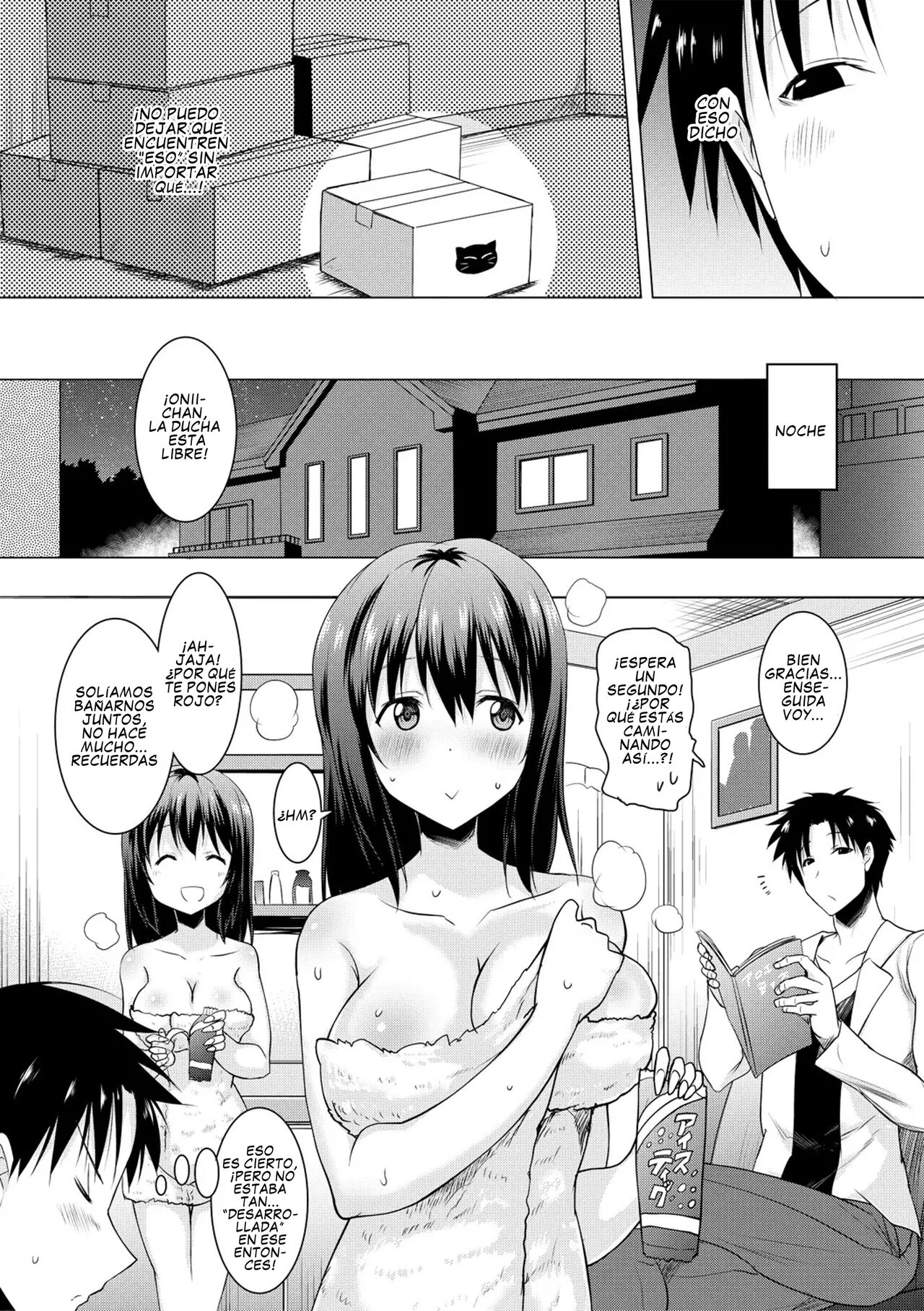 I Can't Live Without My Little Sister's Tongue Chapter 01-02 + Secret Baby-making Sex with a Big-titted Mother and Daughter! (Kyonyuu Oyako no Shita to Shikyuu ni Renzoku Shasei)  [Spanish] Bildnummer 6