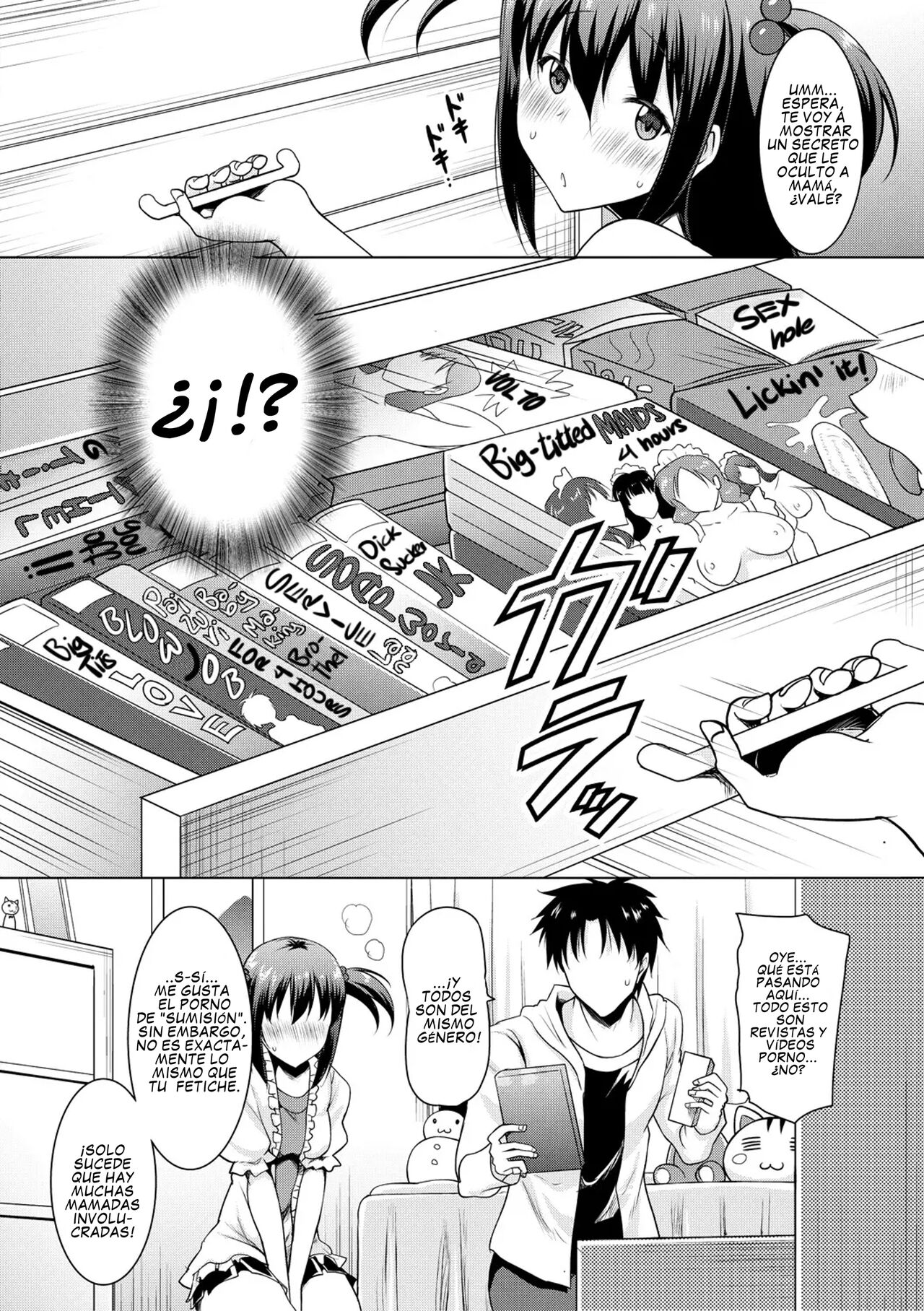 I Can't Live Without My Little Sister's Tongue Chapter 01-02 + Secret Baby-making Sex with a Big-titted Mother and Daughter! (Kyonyuu Oyako no Shita to Shikyuu ni Renzoku Shasei)  [Spanish] Bildnummer 10