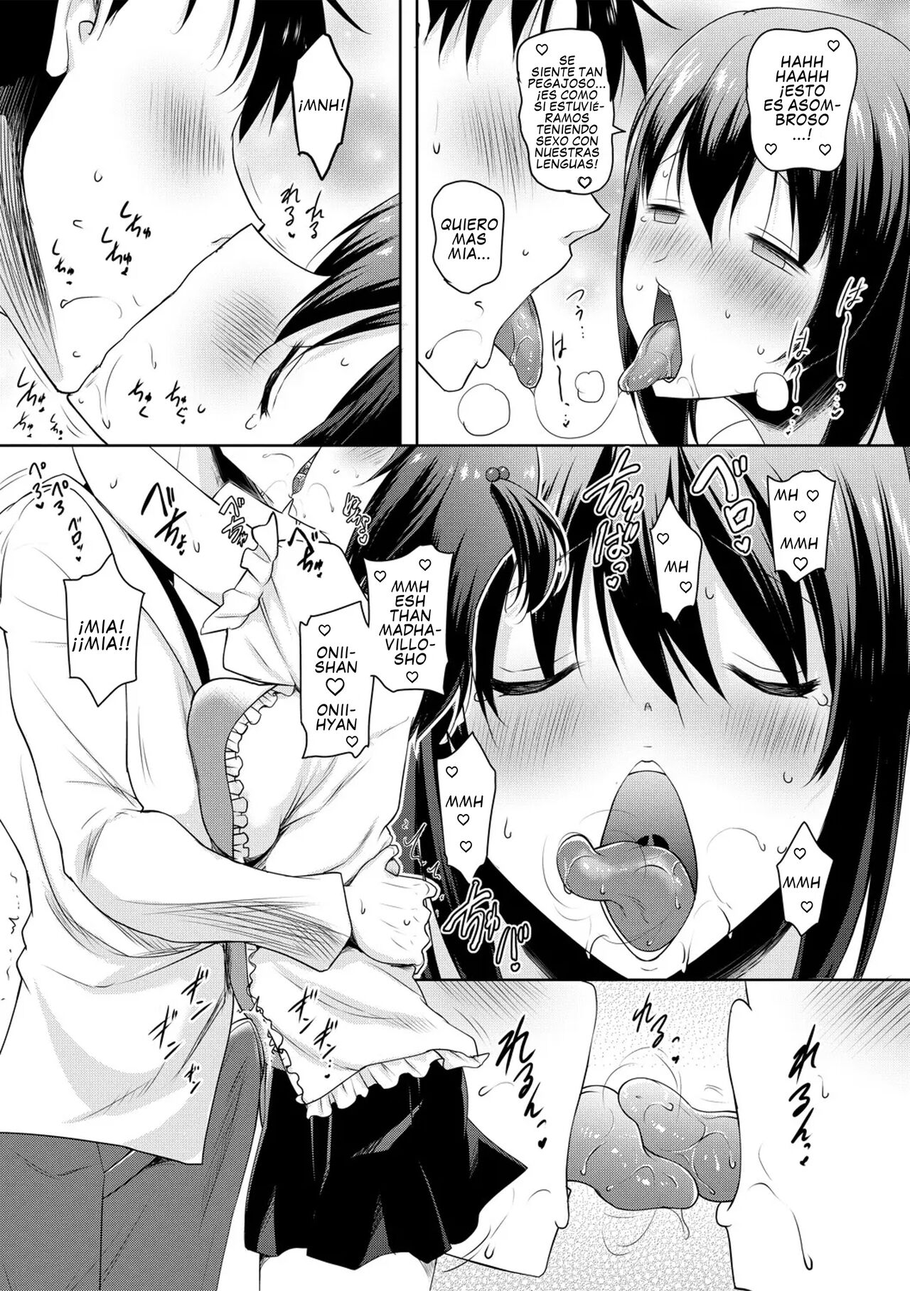 I Can't Live Without My Little Sister's Tongue Chapter 01-02 + Secret Baby-making Sex with a Big-titted Mother and Daughter! (Kyonyuu Oyako no Shita to Shikyuu ni Renzoku Shasei)  [Spanish] Bildnummer 13