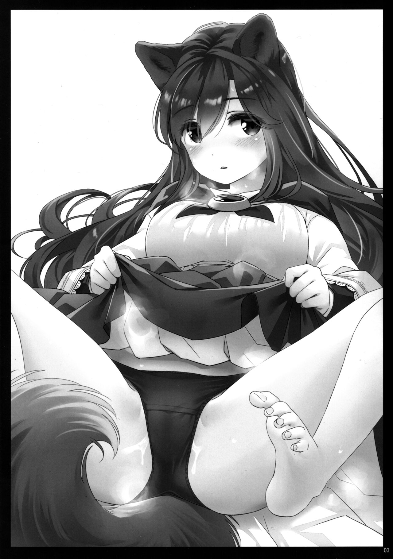 (C101) [Animal Passion (Yude Pea)] Shiro Kuro Ookami (Touhou Project) image number 2