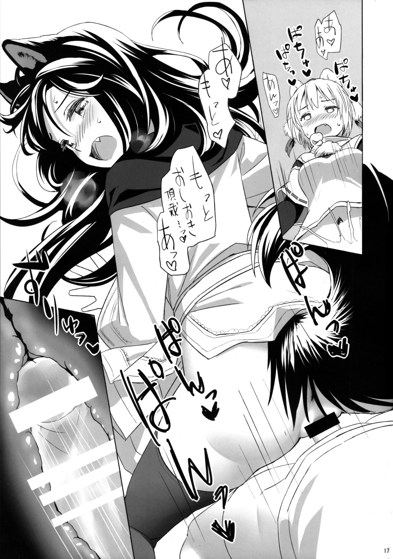 (C101) [Animal Passion (Yude Pea)] Shiro Kuro Ookami (Touhou Project) image number 16