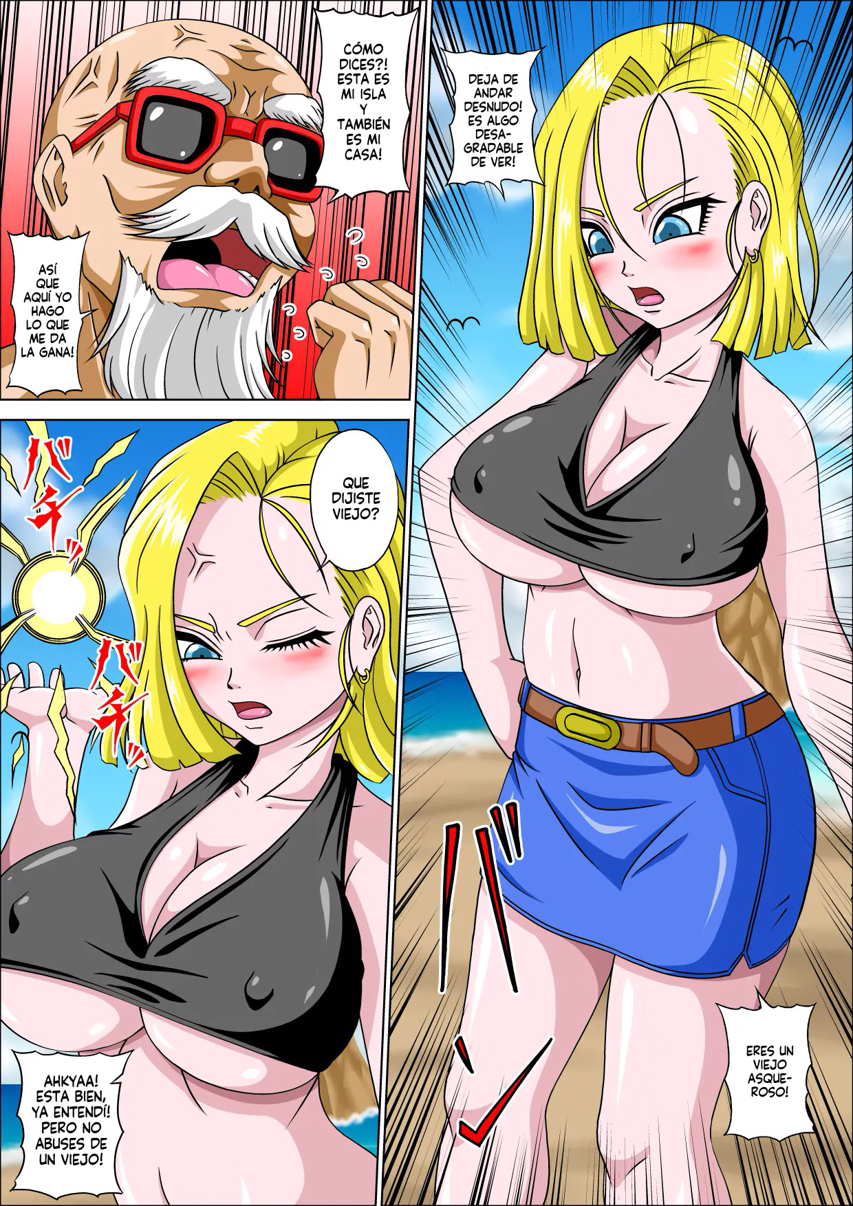 [Pyramid House (Muscleman)] Kame Sennin no yuuwaku hitozuma | El maestro Roshi y la tentación de la mujer casada (Dragon Ball Z) [Spanish] numero di immagine  5