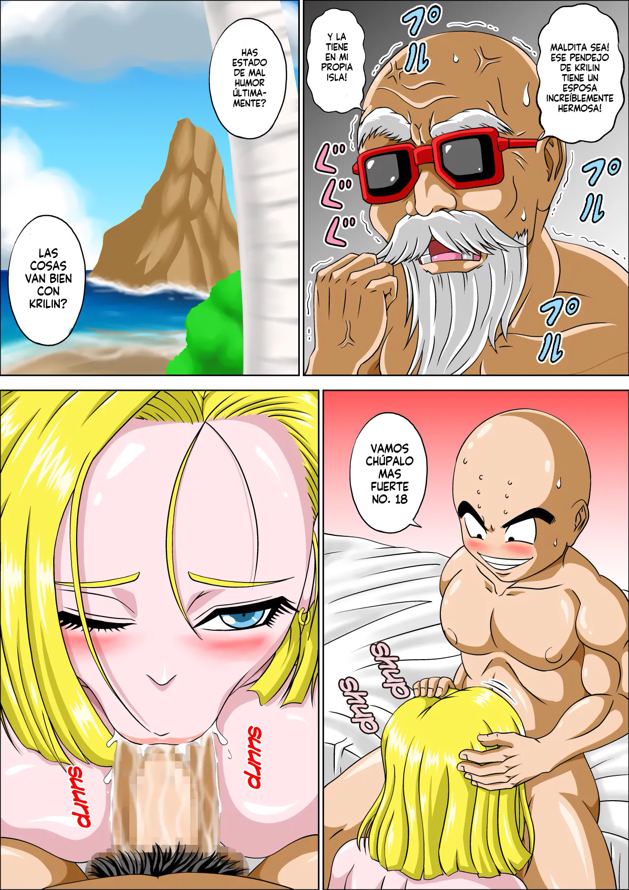 [Pyramid House (Muscleman)] Kame Sennin no yuuwaku hitozuma | El maestro Roshi y la tentación de la mujer casada (Dragon Ball Z) [Spanish] numero di immagine  6